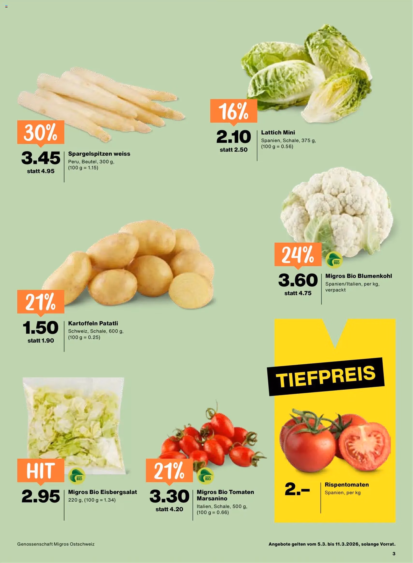 Migros aktionen - Gültiger Prospekt ab 03.03.2026, Seite 3 von insgesamt 24