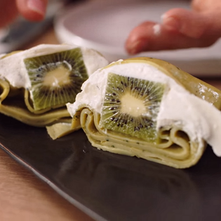 Recipe preview Fluffy and moist Asian mango and kiwi pancakes recipe