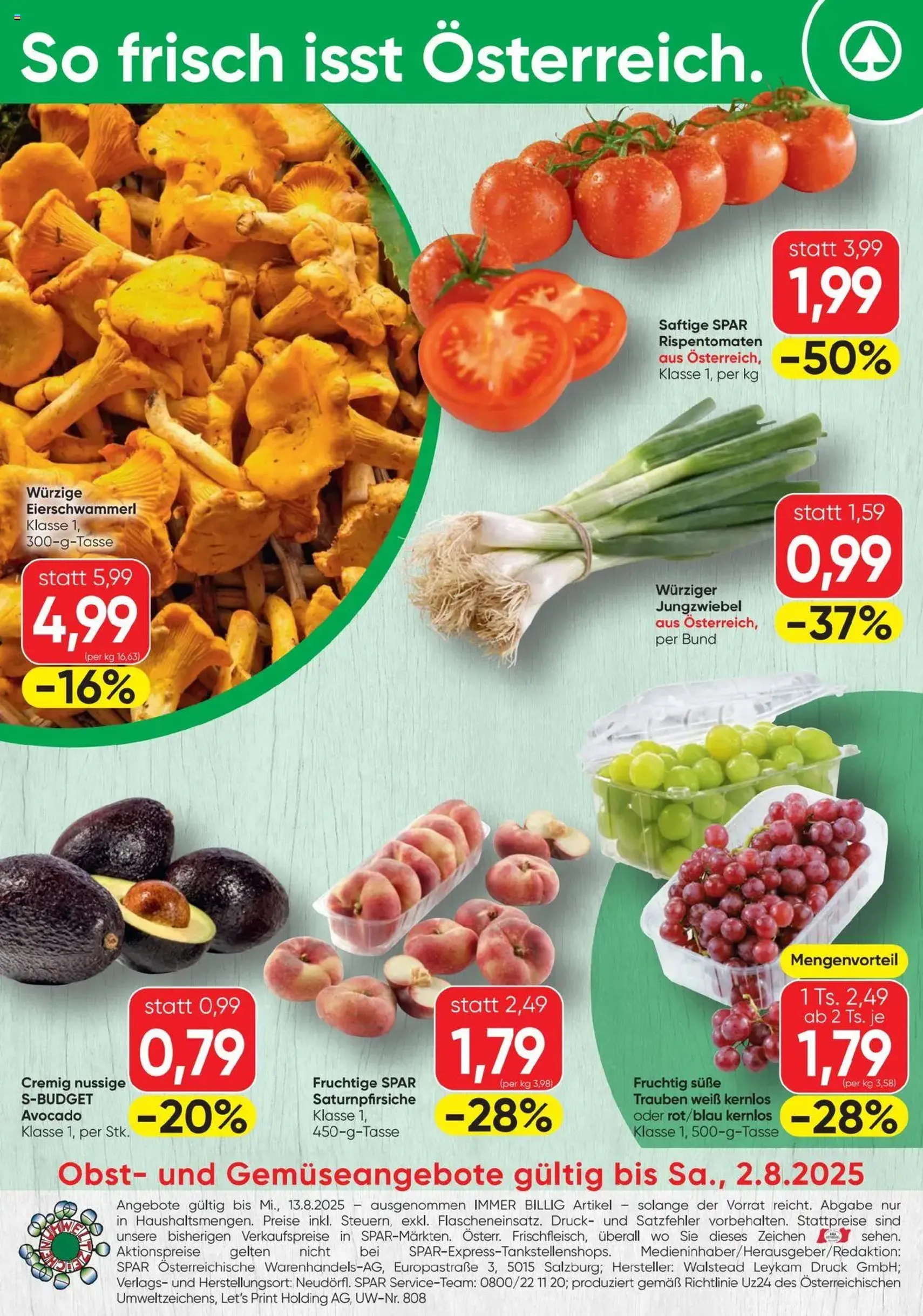 Spar Flugblatt - Gültiger Prospekt ab 31.07.2025, Seite 20 von insgesamt 20 Spar Flugblatt - Gültiger Prospekt ab 31.07.2025, Seite 20 von insgesamt 20