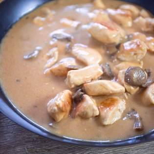 Recipe preview Chicken meat with mushrooms