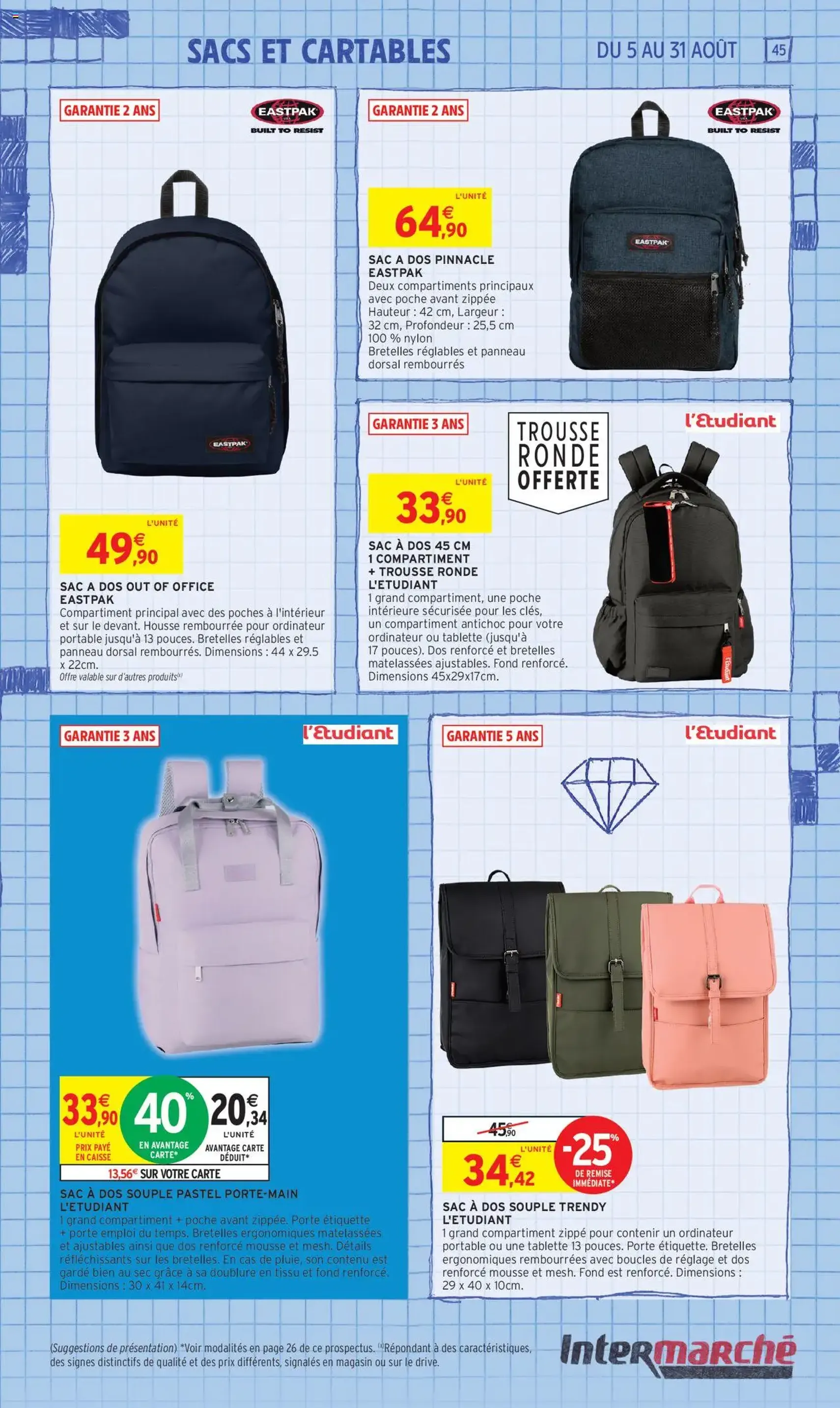 Intermarché - 70% en avantage carte sur une sélection rentrée des classes - brochure valable à partir du 05/08/2025, page 45 sur 60 Intermarché - 70% en avantage carte sur une sélection rentrée des classes - brochure valable à partir du 05/08/2025, page 45 sur 60