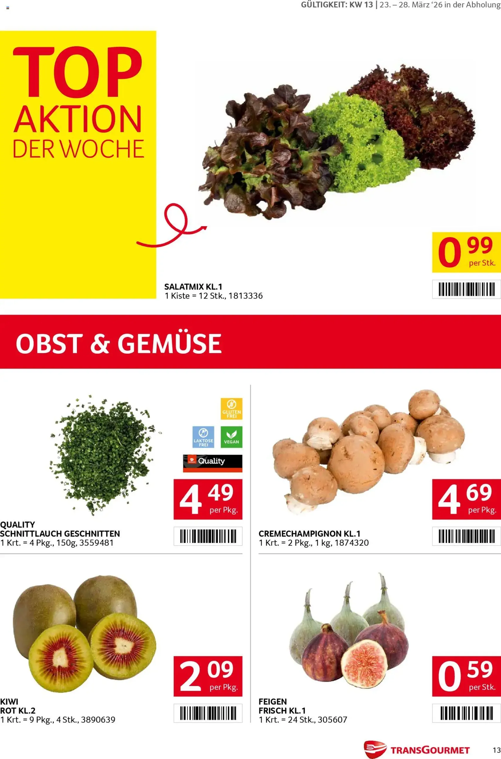 Transgourmet Flugblatt - Gültiger Prospekt ab 23.03.2026, Seite 13 von insgesamt 32