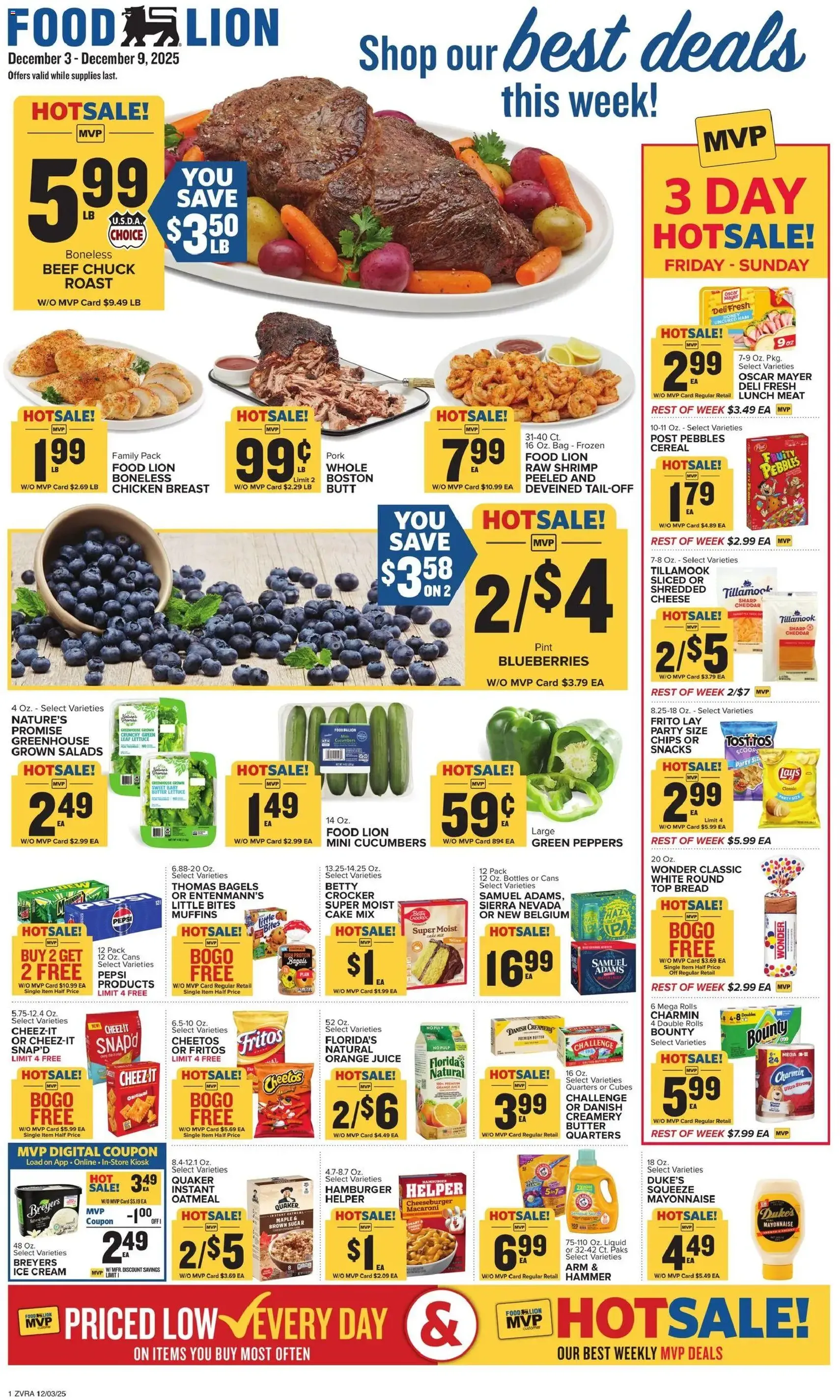 Food Lion Weekly Ad - valid flyer from 12/03/2025, page 1 of 12