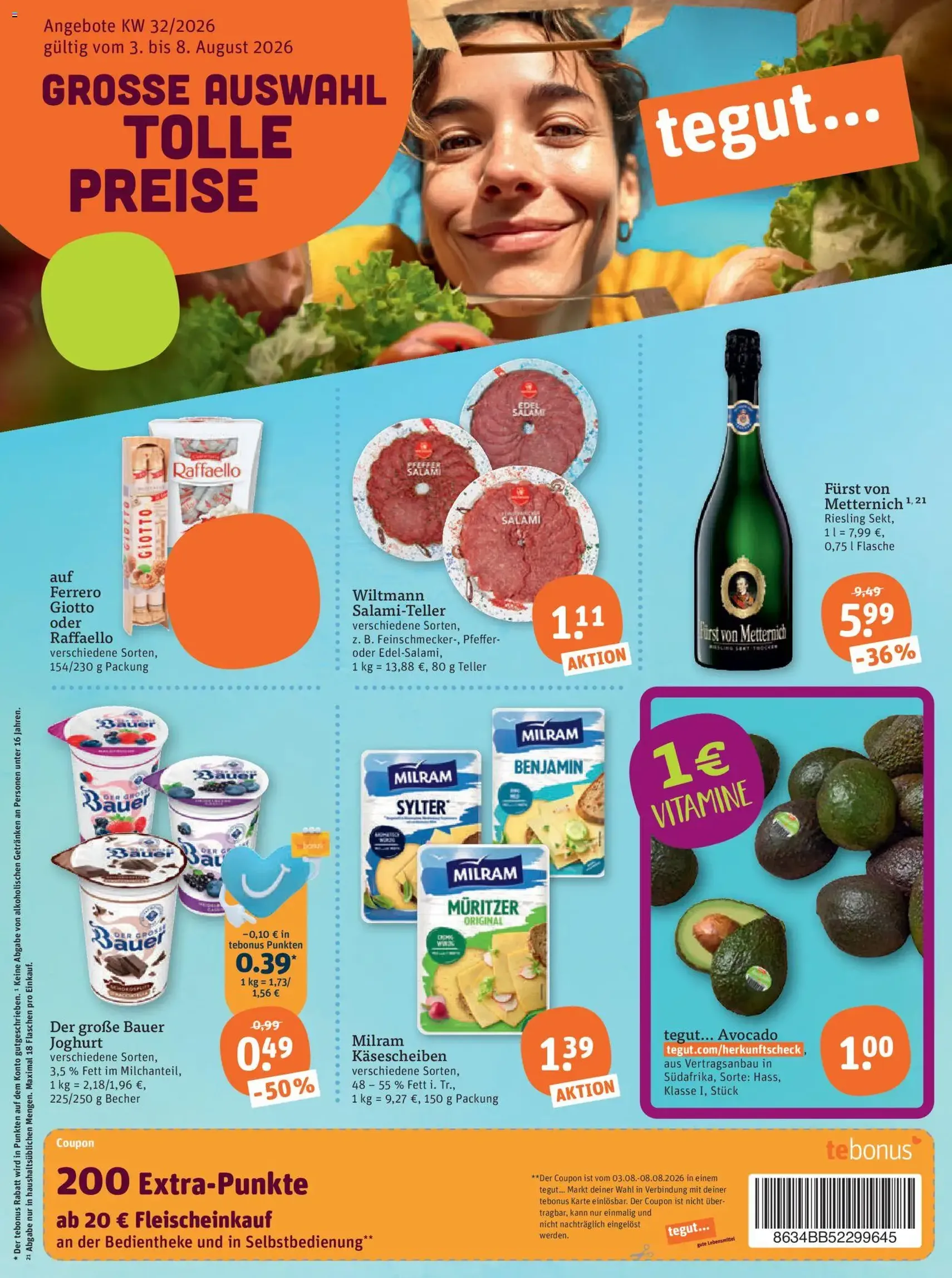 Tegut Prospekt - Gültiger Prospekt ab 03.08.2026, Seite 3 von insgesamt 23