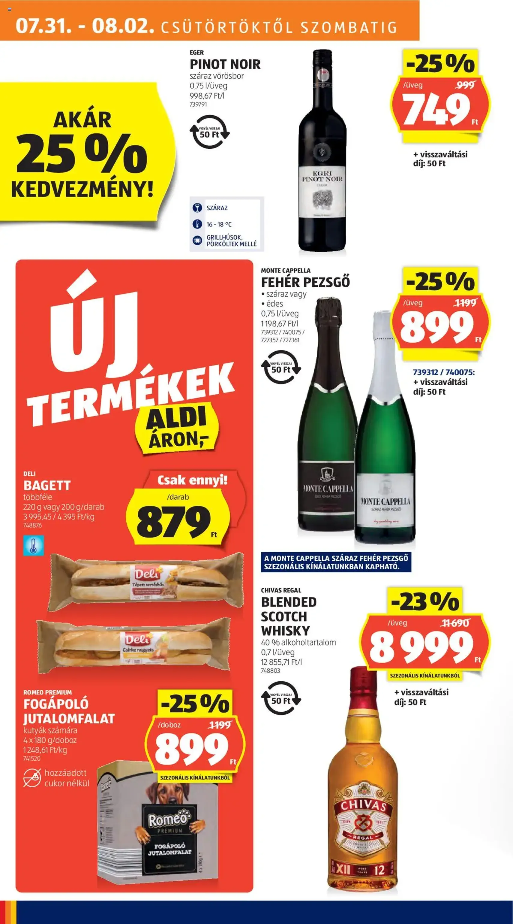 Aldi Akciós újság - 2025.07.31. érvényes szórólap 12 oldal 54 oldalból Aldi Akciós újság - 2025.07.31. érvényes szórólap 12 oldal 54 oldalból