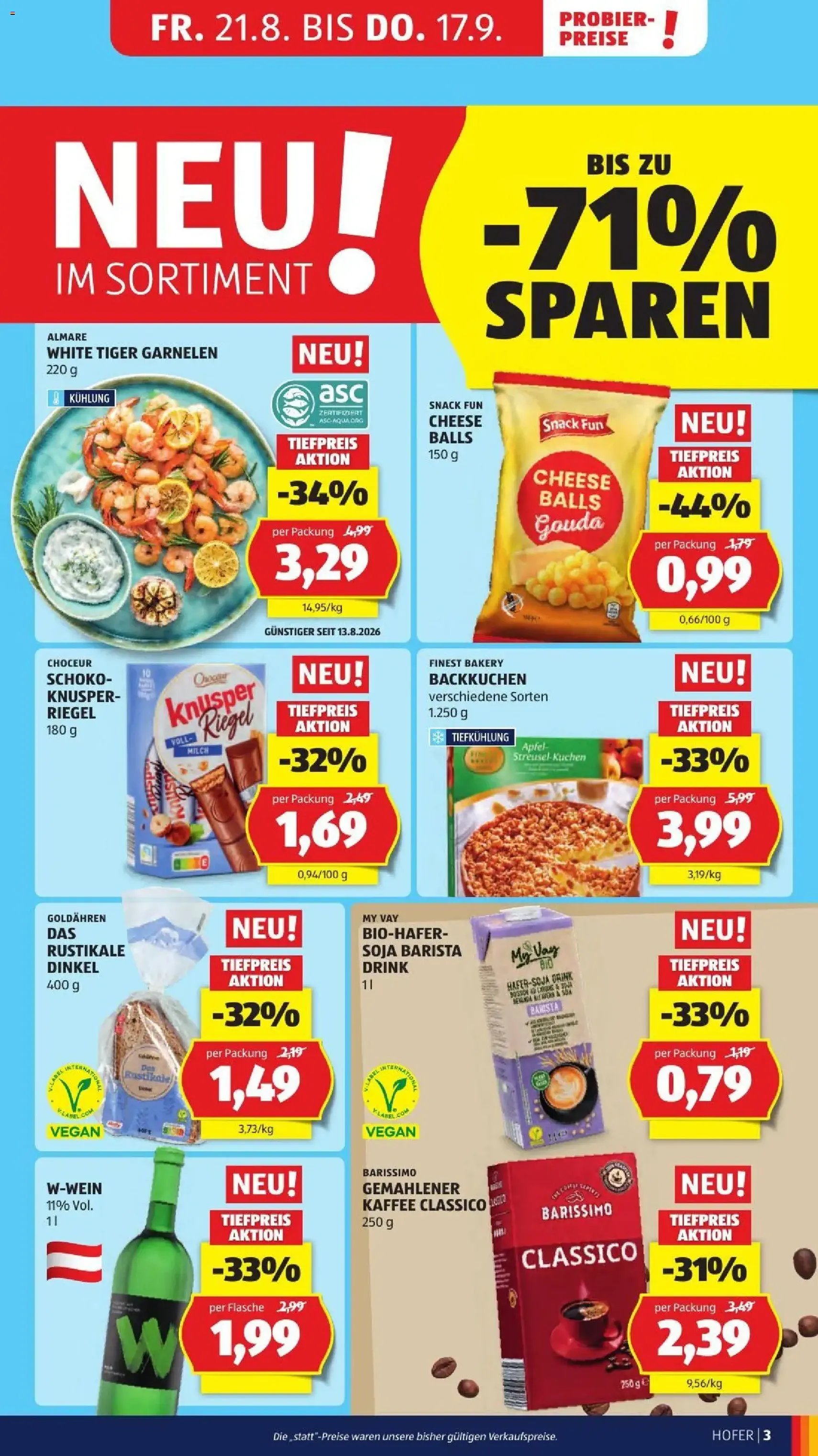 Hofer Flugblatt - Gültiger Prospekt ab 28.08.2026, Seite 5 von insgesamt 45