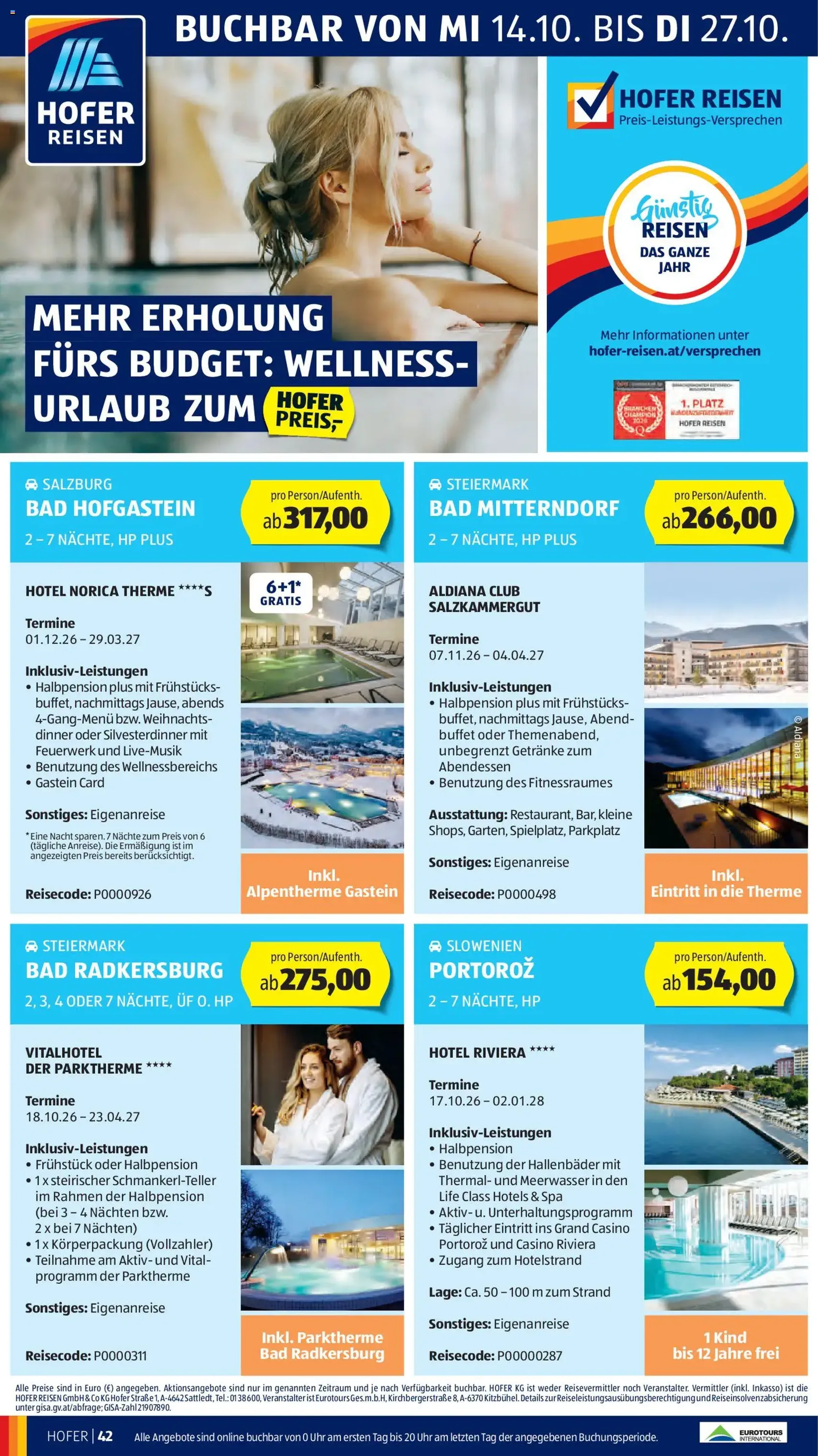 Hofer Flugblatt - Gültiger Prospekt ab 16.10.2026, Seite 52 von insgesamt 54