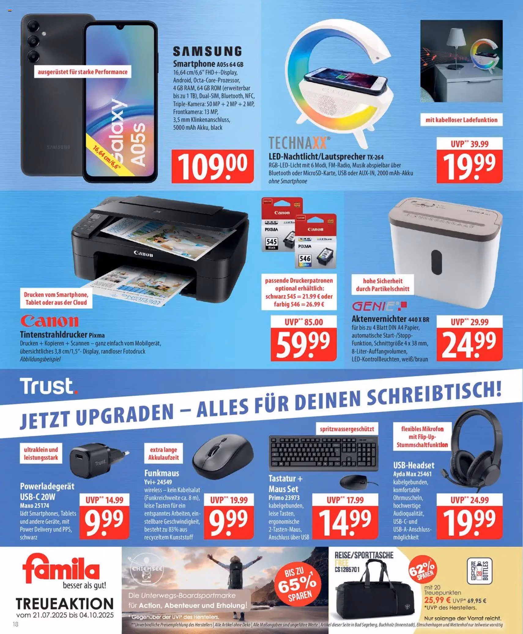Famila Prospekt - Gültiger Prospekt ab 04.08.2025, Seite 18 von insgesamt 24