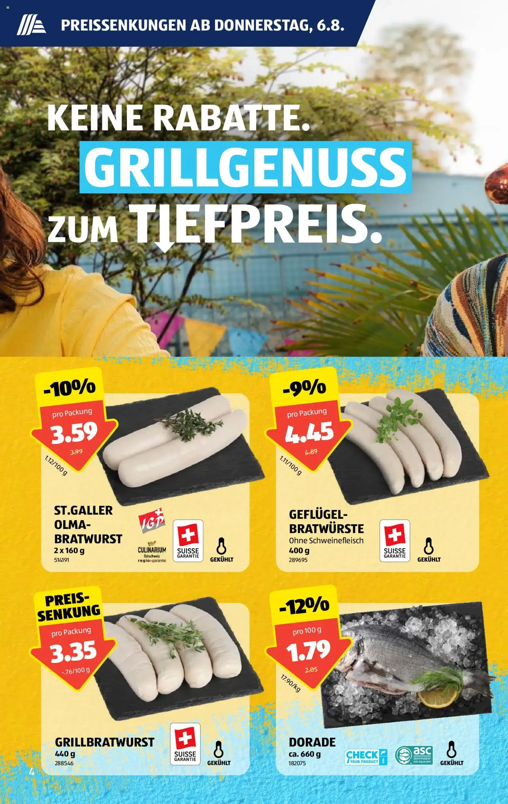 Aldi aktionen - Gültiger Prospekt ab 06.08.2026, Seite 4 von insgesamt 36