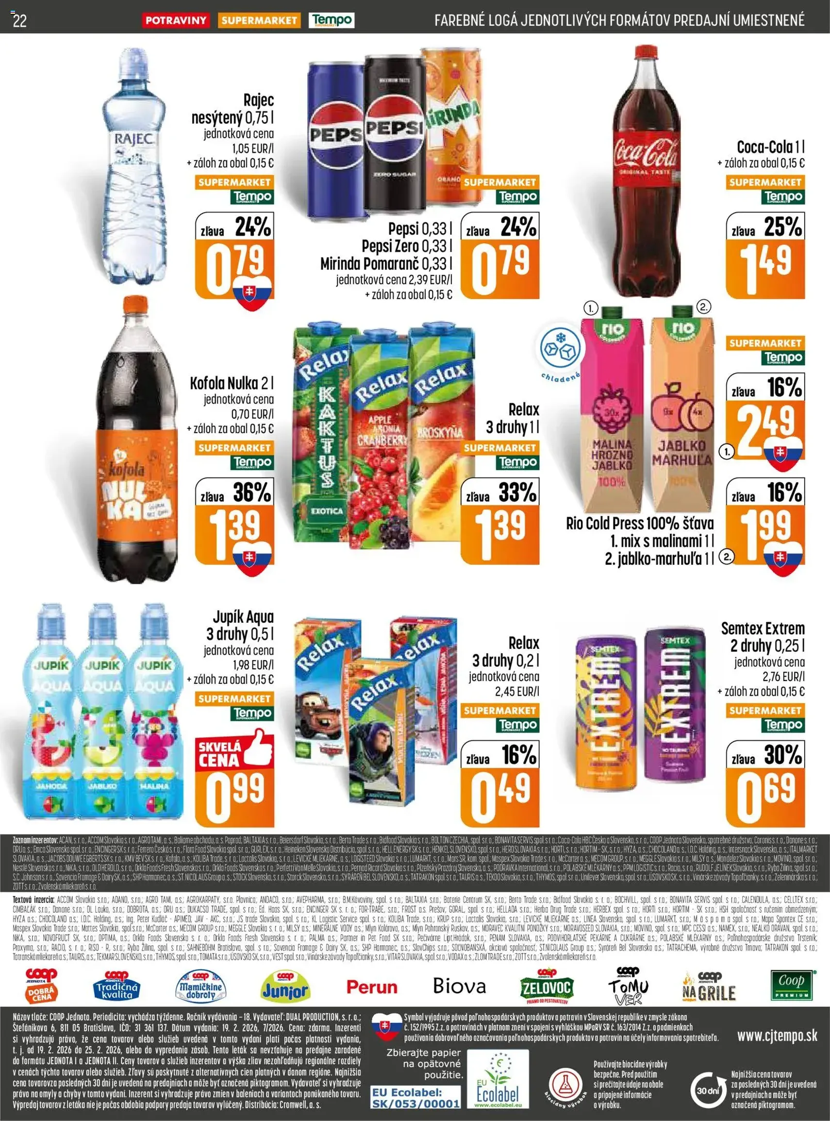 COOP Jednota leták - platný leták od 19.02.2026 strana 22 z 28