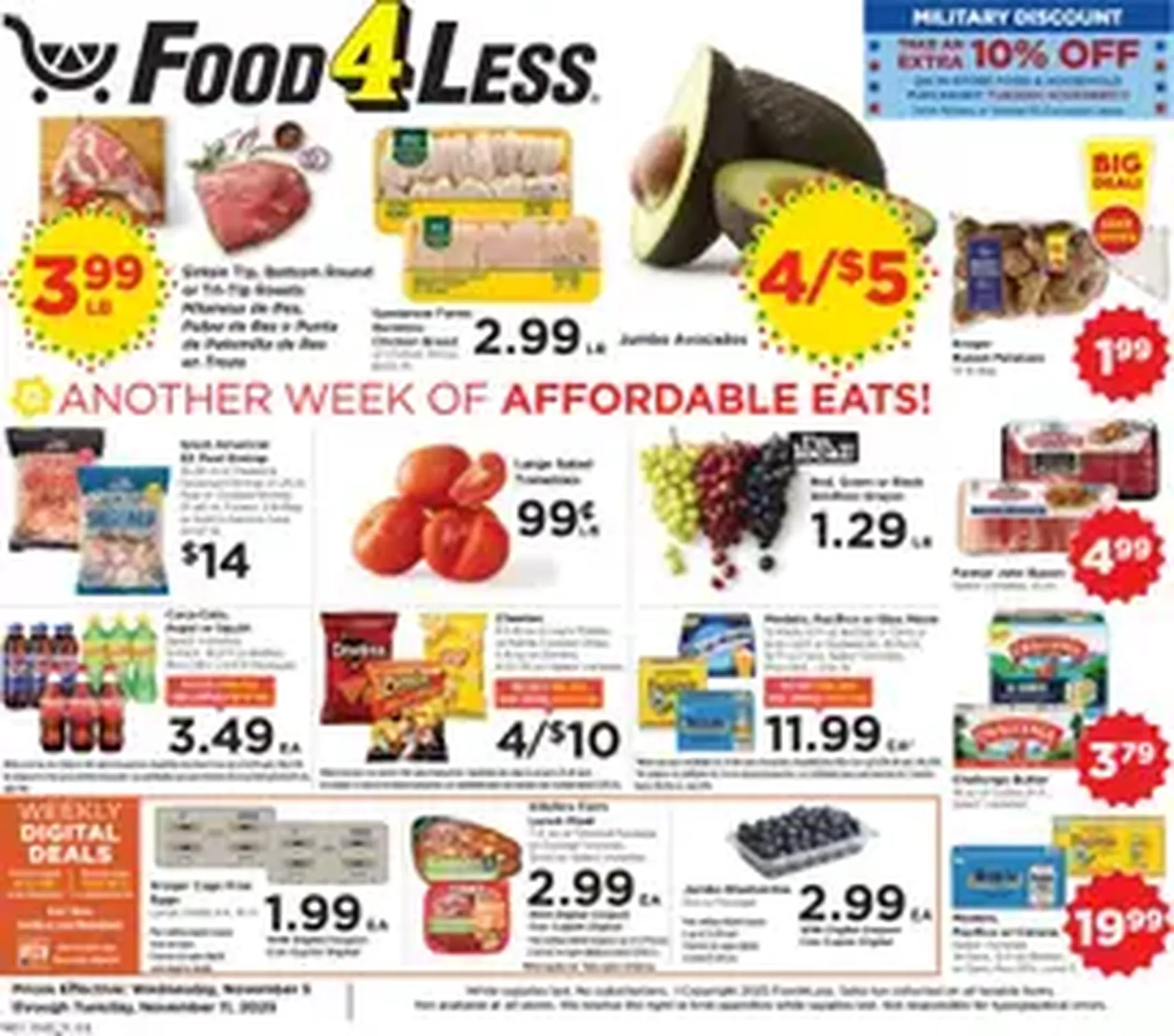 Food 4 Less Weekly Ad - valid flyer from 11/05/2025, page 1 of 1