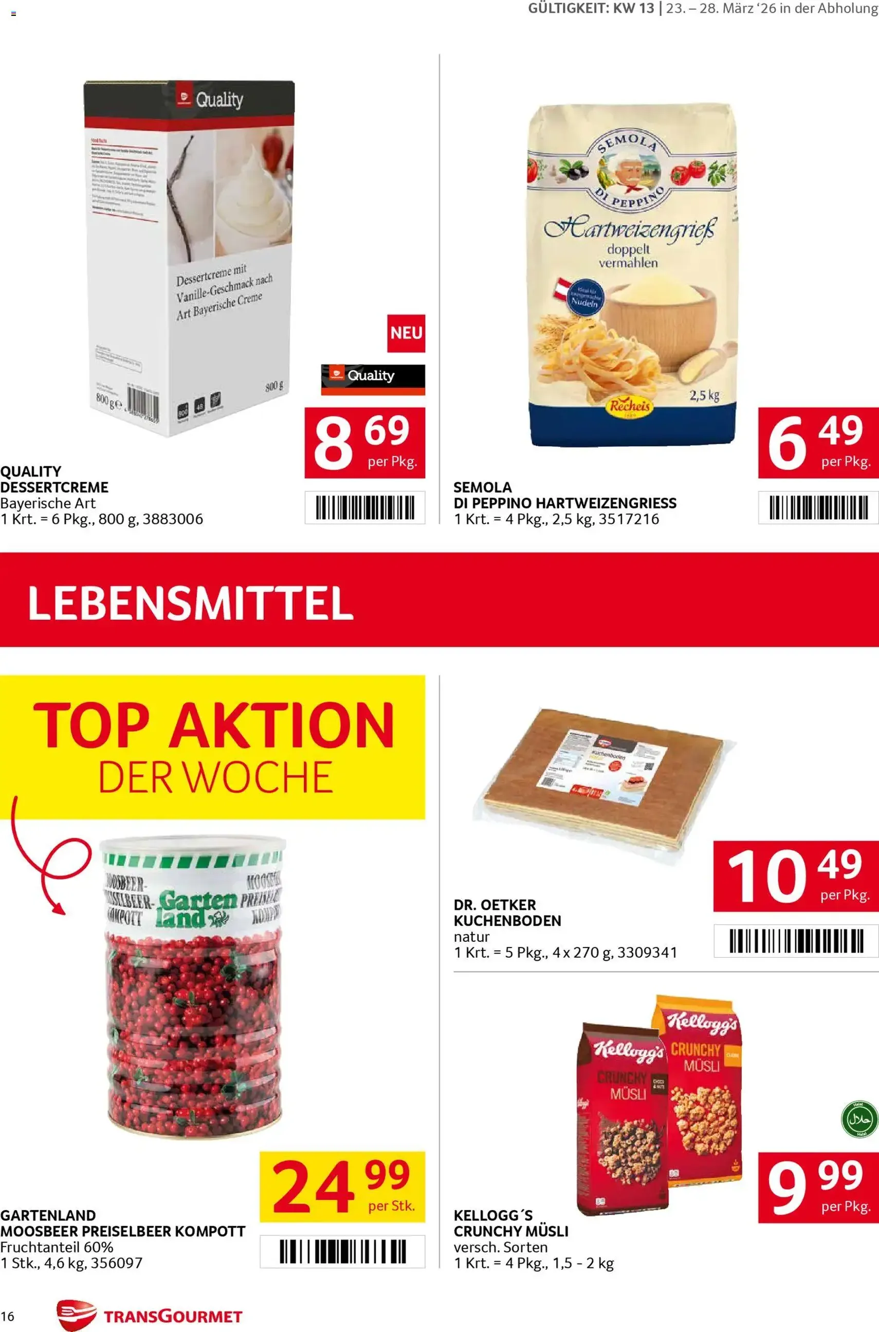 Transgourmet Flugblatt - Gültiger Prospekt ab 23.03.2026, Seite 16 von insgesamt 32