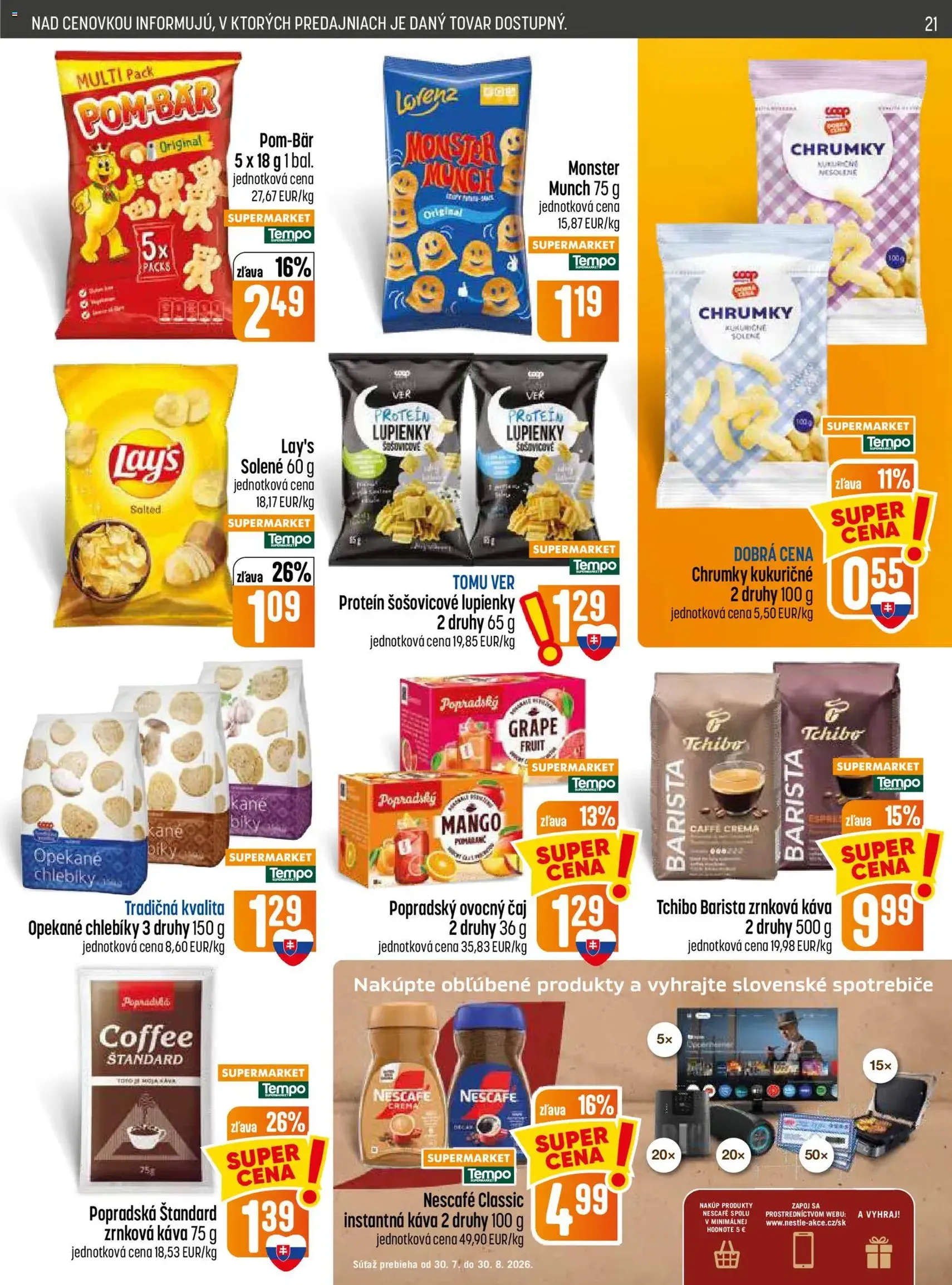COOP Jednota leták - platný leták od 30.07.2026 strana 21 z 28