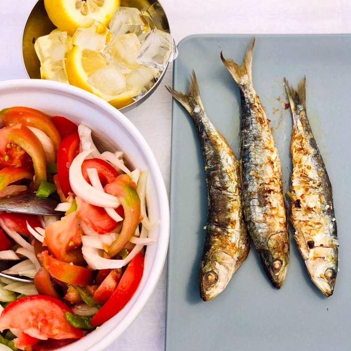 Sardinas al horno con limón