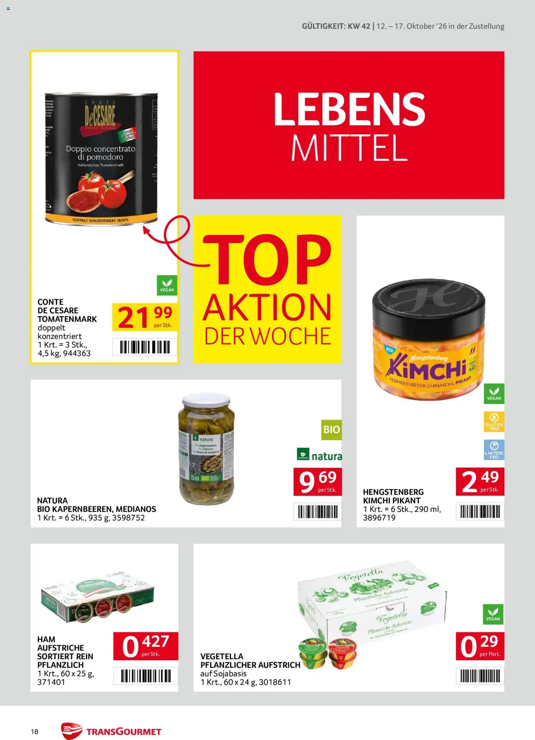 Transgourmet Flugblatt - Gültiger Prospekt ab 11.10.2026, Seite 18 von insgesamt 32