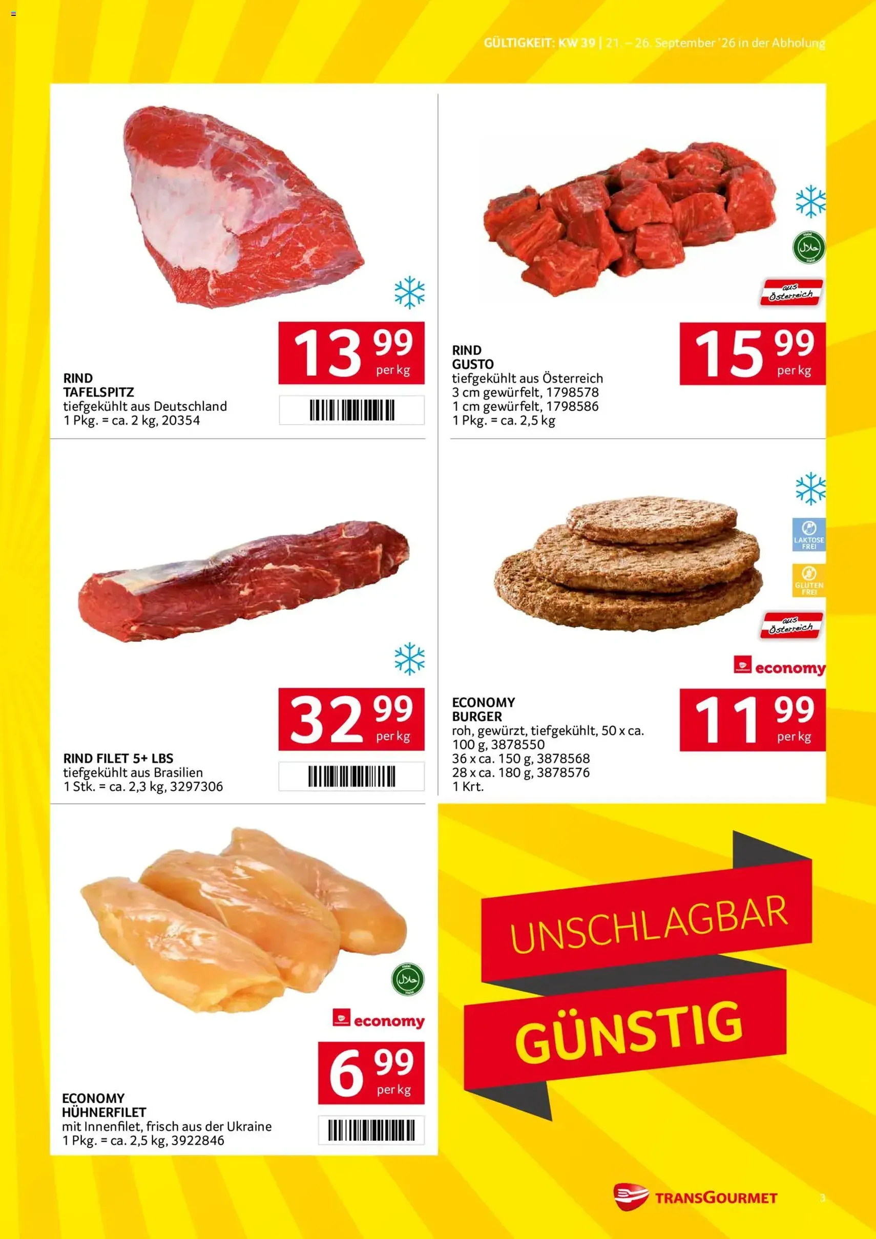 Transgourmet Flugblatt - Gültiger Prospekt ab 20.09.2026, Seite 3 von insgesamt 38