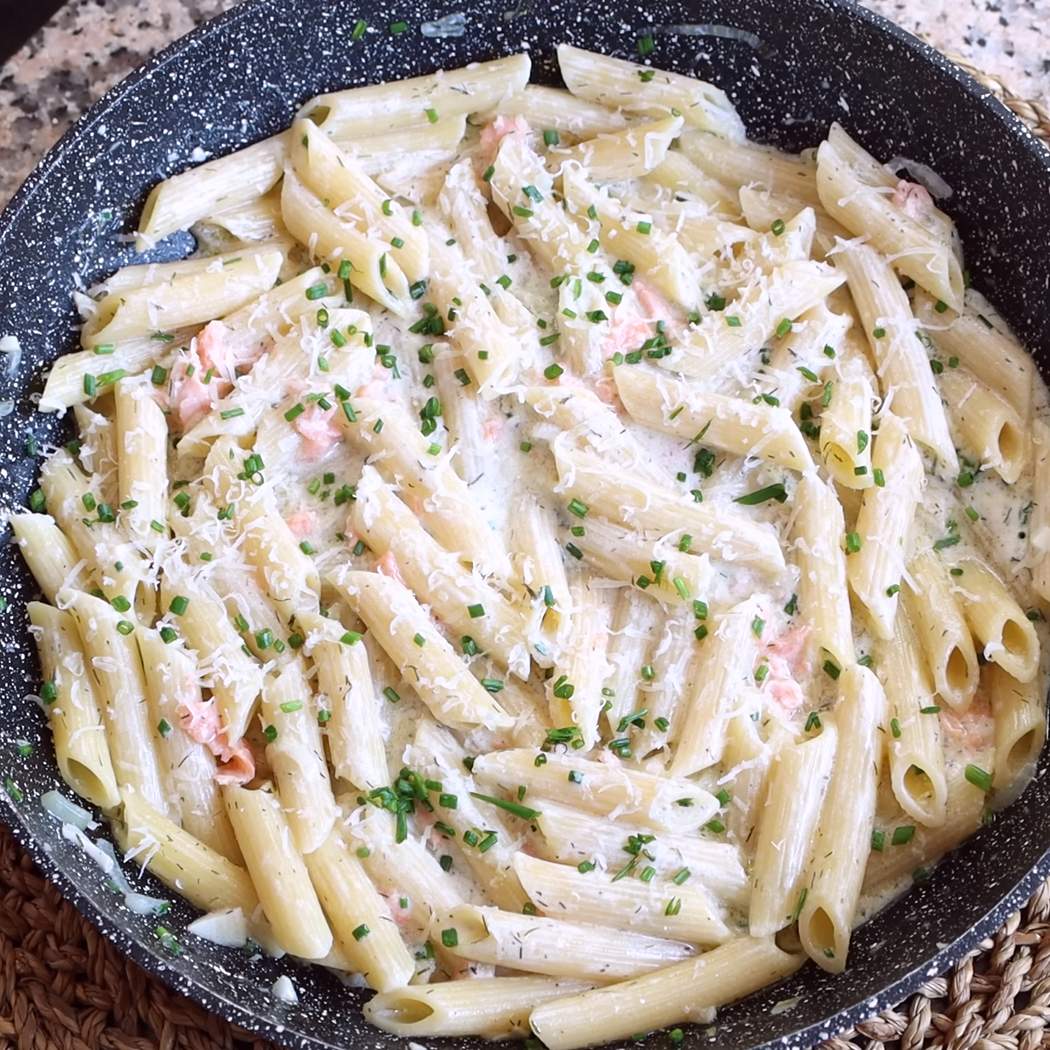 Penne panna e salmone affumicato