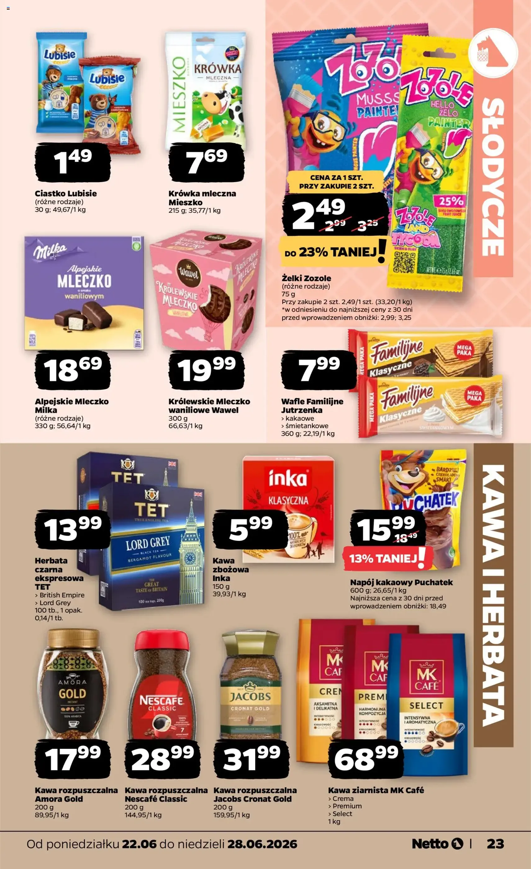 Netto gazetka od poniedziałku spożywcza - ważny gazetka od 22.06.2026 strona 23 z 35