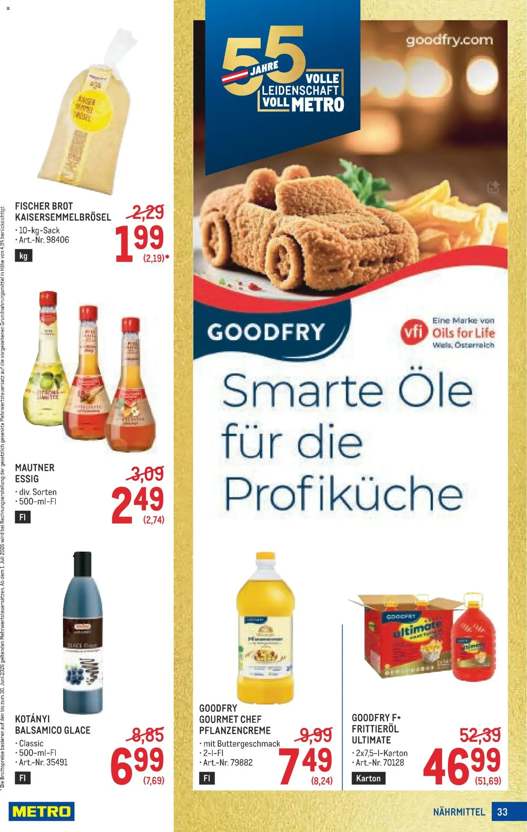 Metro angebote Profi - Gültiger Prospekt ab 25.06.2026, Seite 33 von insgesamt 72