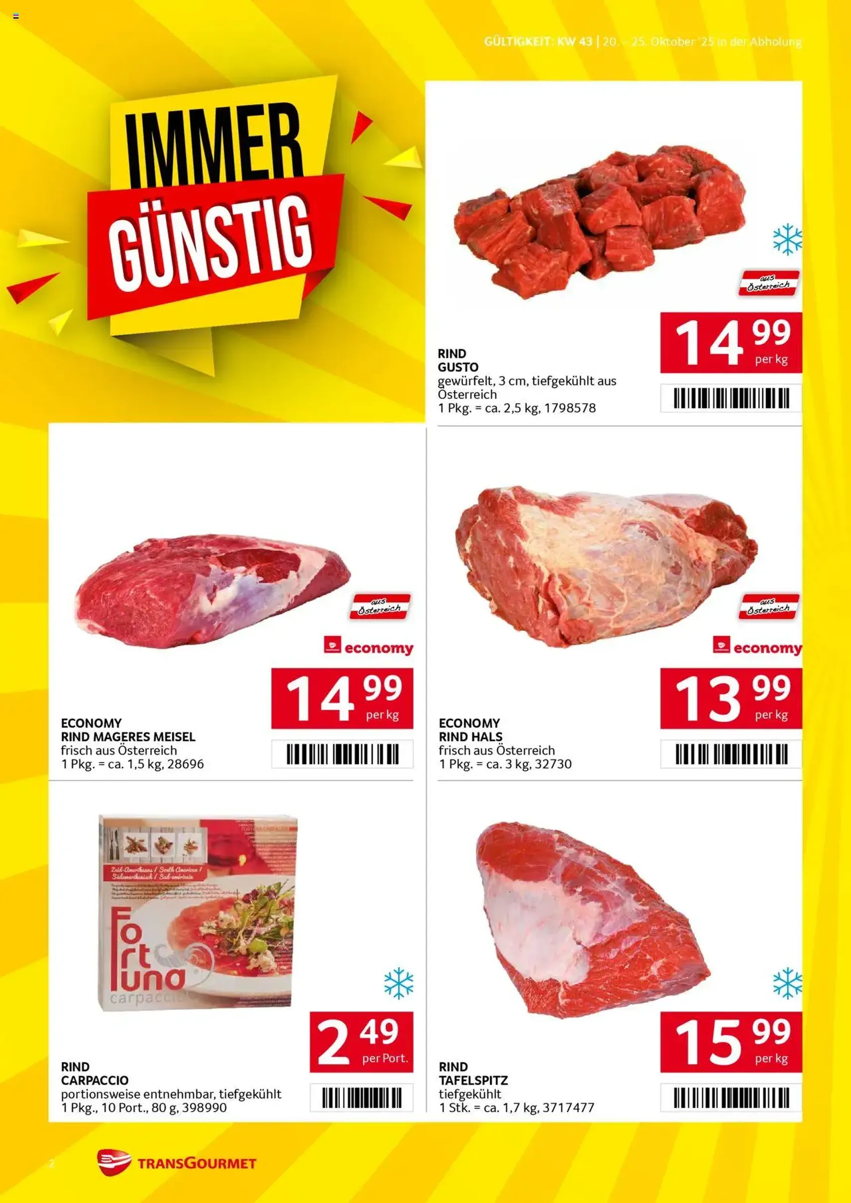 Transgourmet Flugblatt - Gültiger Prospekt ab 20.10.2025, Seite 2 von insgesamt 28 Transgourmet Flugblatt - Gültiger Prospekt ab 20.10.2025, Seite 2 von insgesamt 28