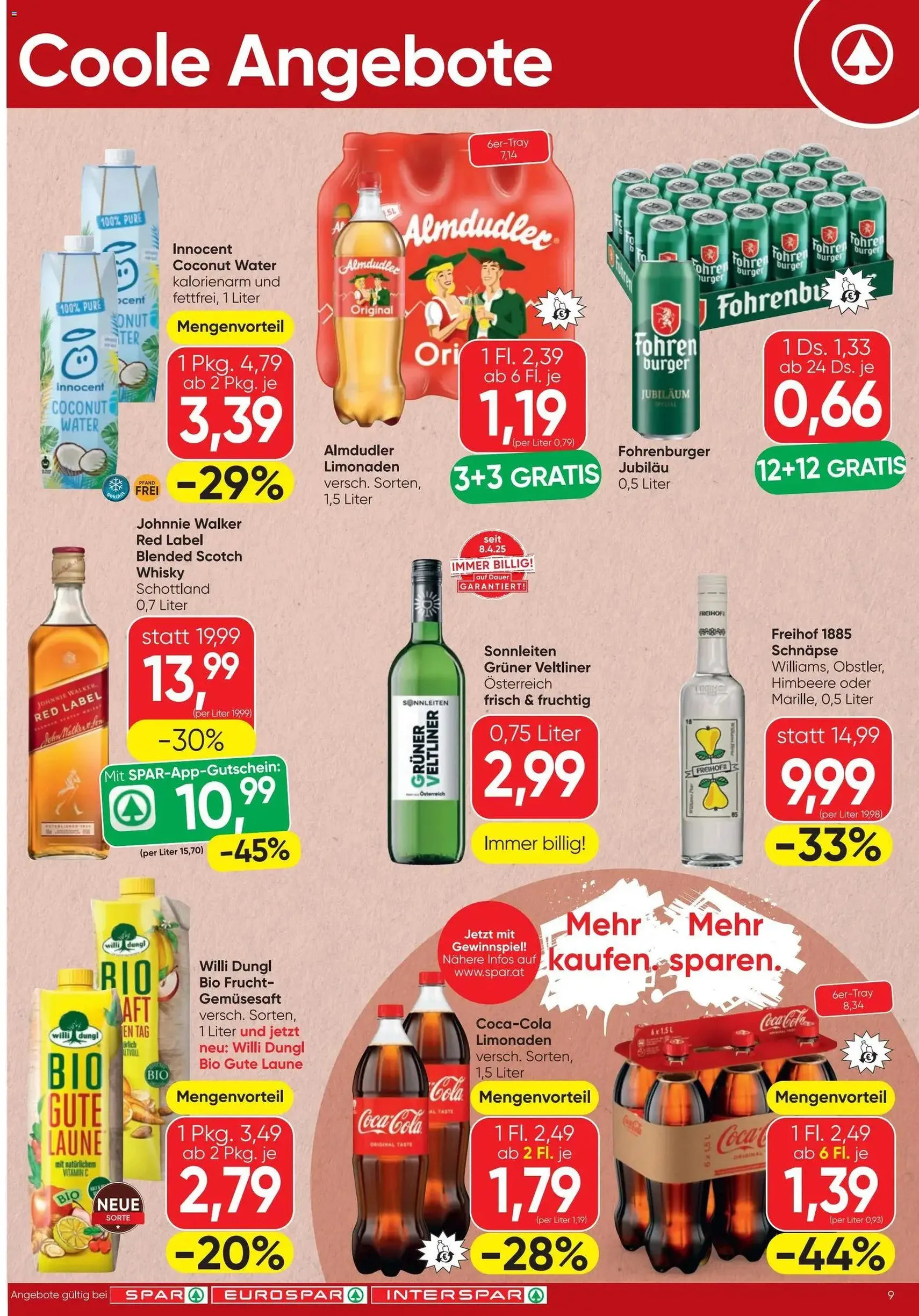Spar - Flugblatt - Gültiger Prospekt ab 20.08.2026, Seite 9 von insgesamt 12