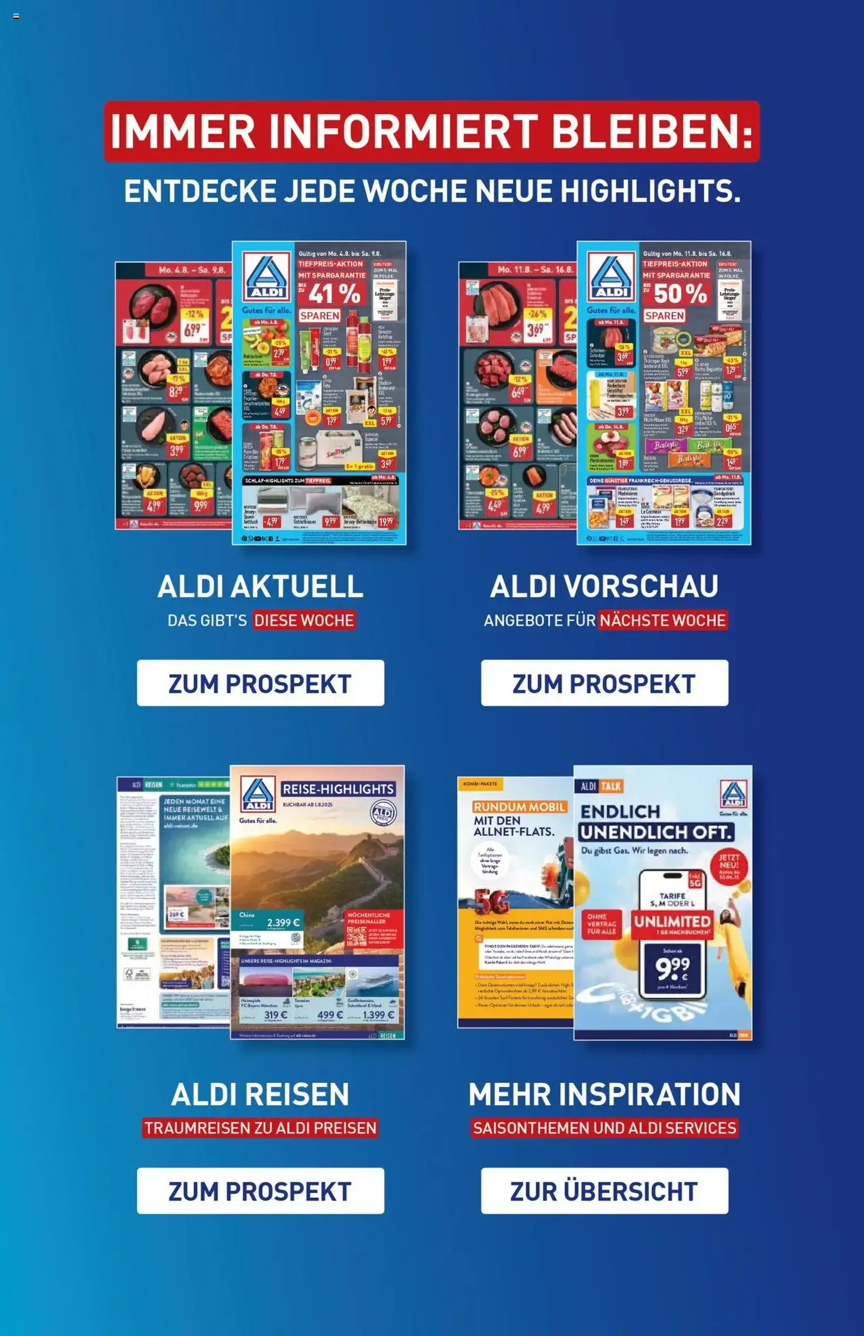 Aldi Prospekt - Gültiger Prospekt ab 18.08.2025, Seite 44 von insgesamt 44 Aldi Prospekt - Gültiger Prospekt ab 18.08.2025, Seite 44 von insgesamt 44