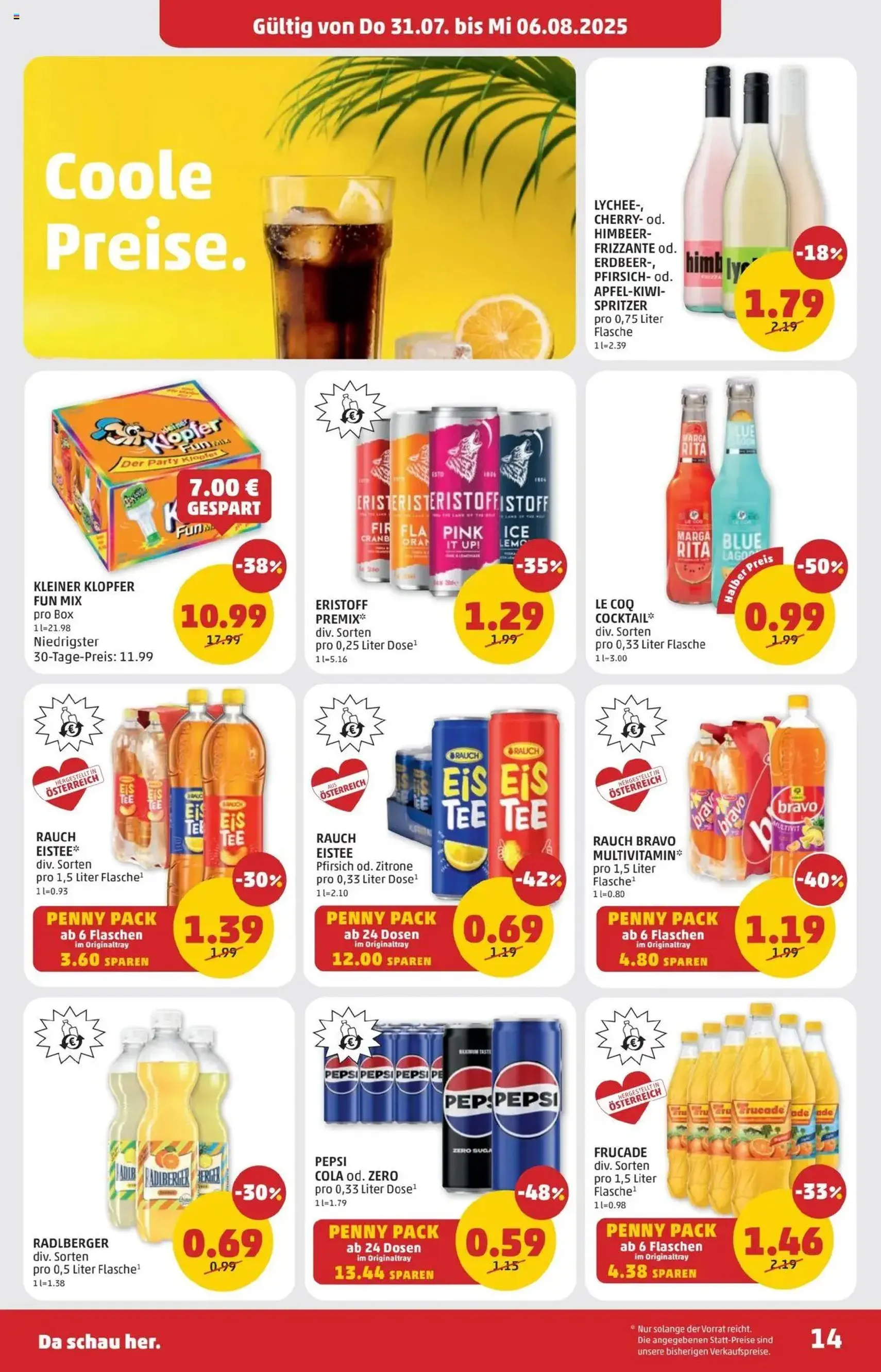 Penny Markt Flugblatt - Gültiger Prospekt ab 31.07.2025, Seite 14 von insgesamt 24