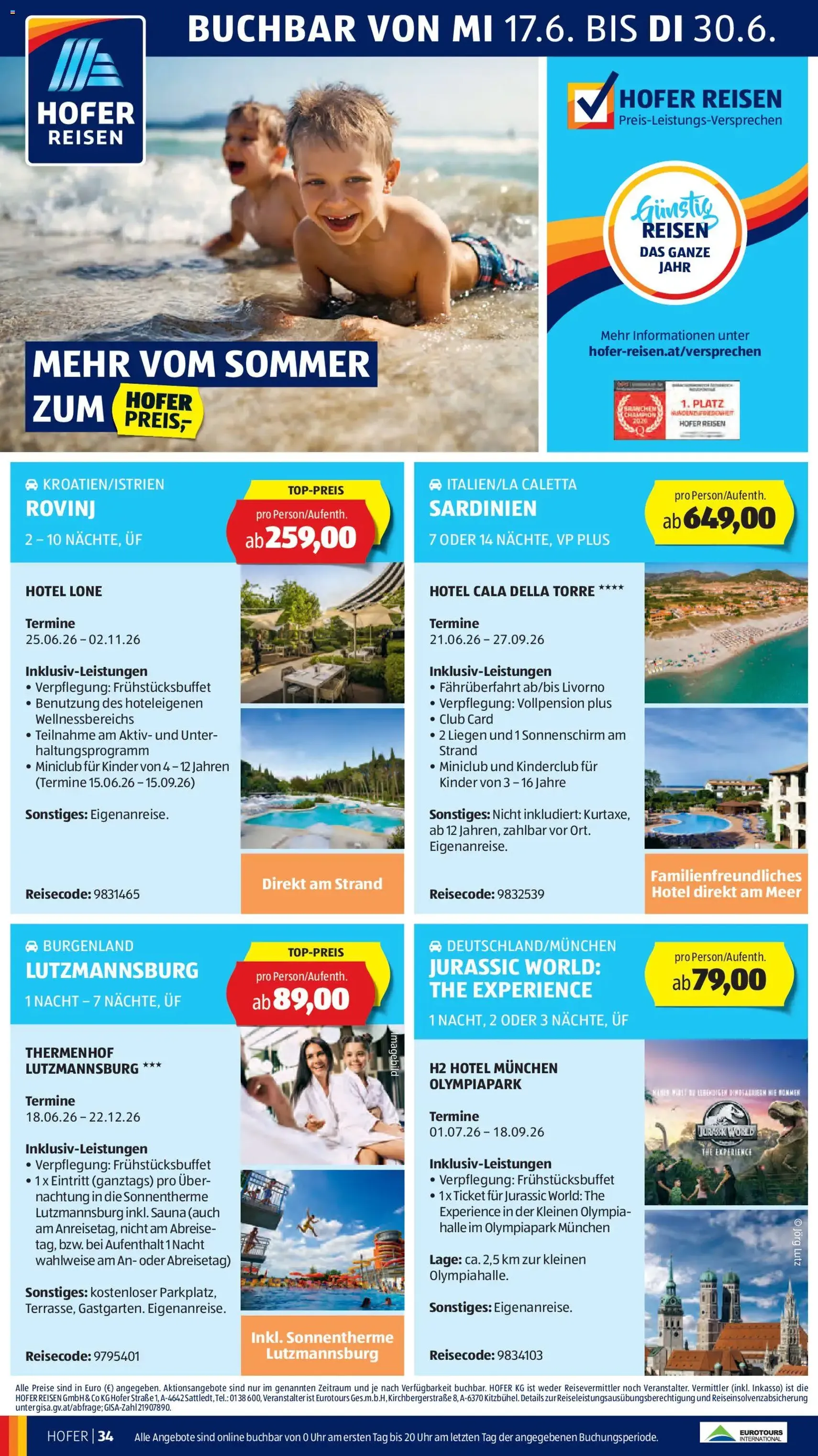Hofer Flugblatt - Gültiger Prospekt ab 19.06.2026, Seite 40 von insgesamt 46