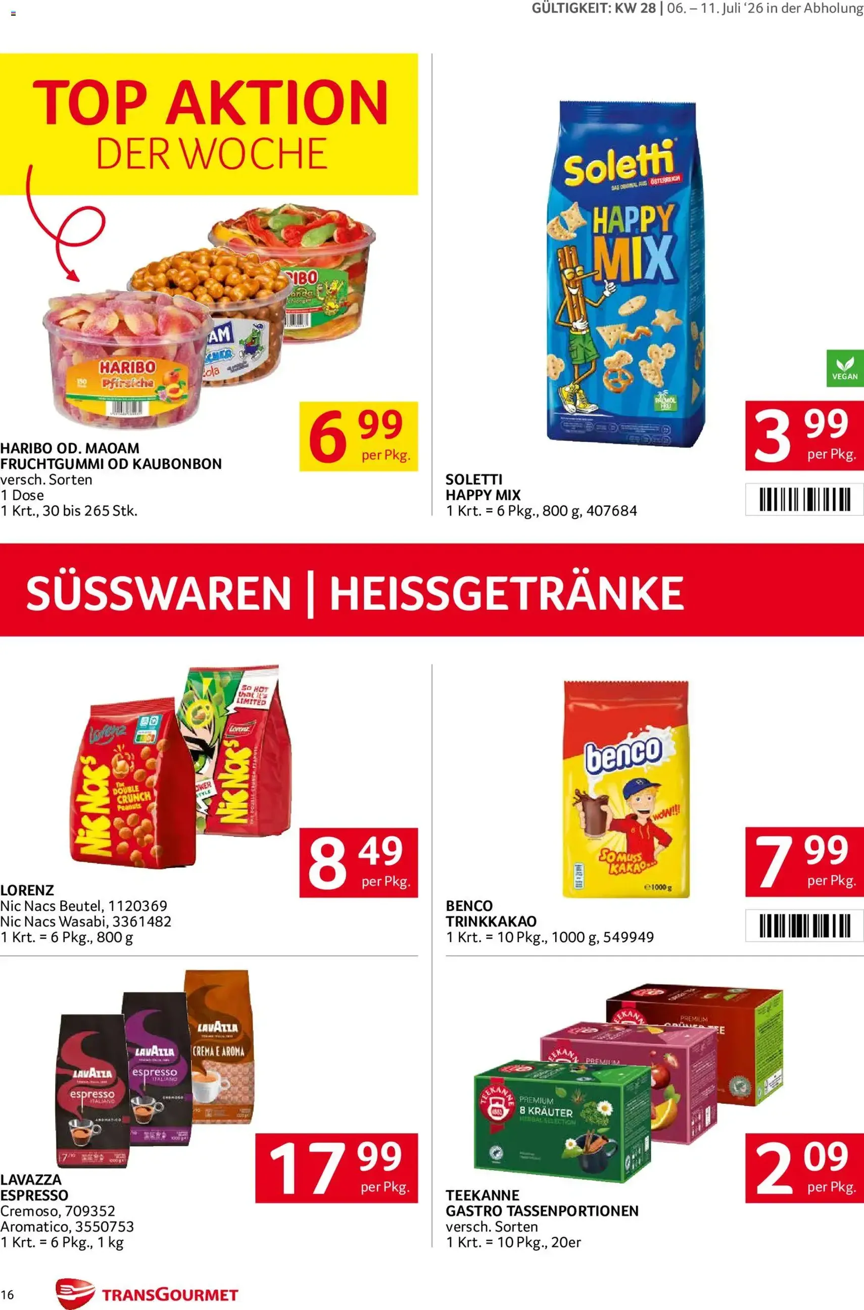 Transgourmet Flugblatt - Gültiger Prospekt ab 06.07.2026, Seite 16 von insgesamt 28