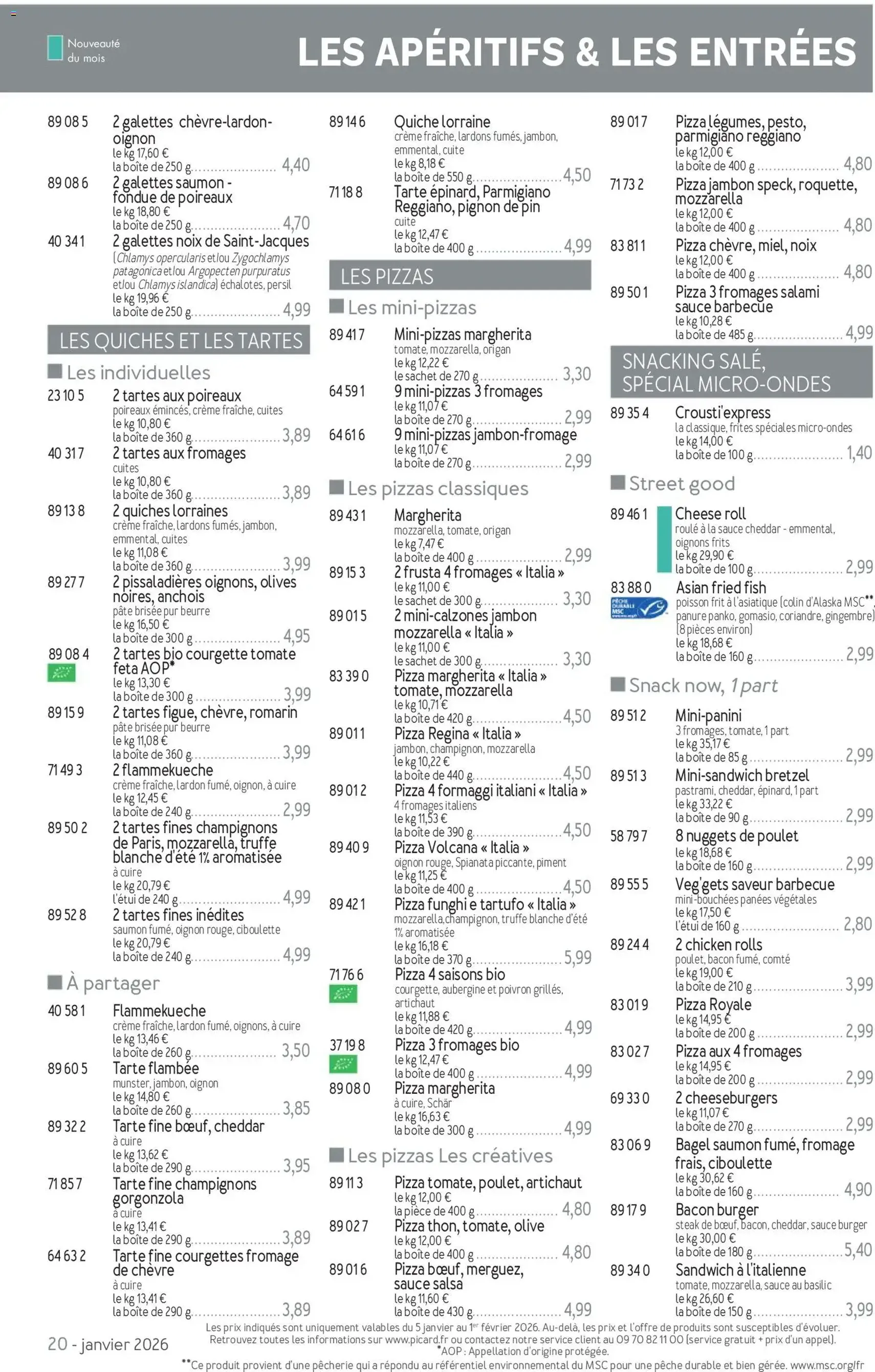 Picard catalogue - brochure valable à partir du 05/01/2026, page 20 sur 36