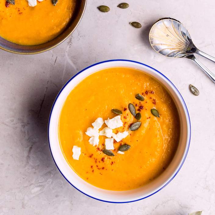 Una deliciosa crema de calabaza