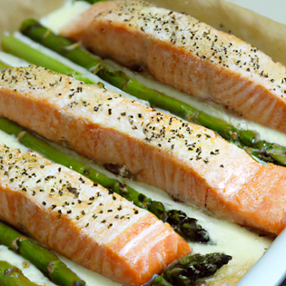 Recipe preview One-Pan Baked Honey Lemon Salmon Asparagus