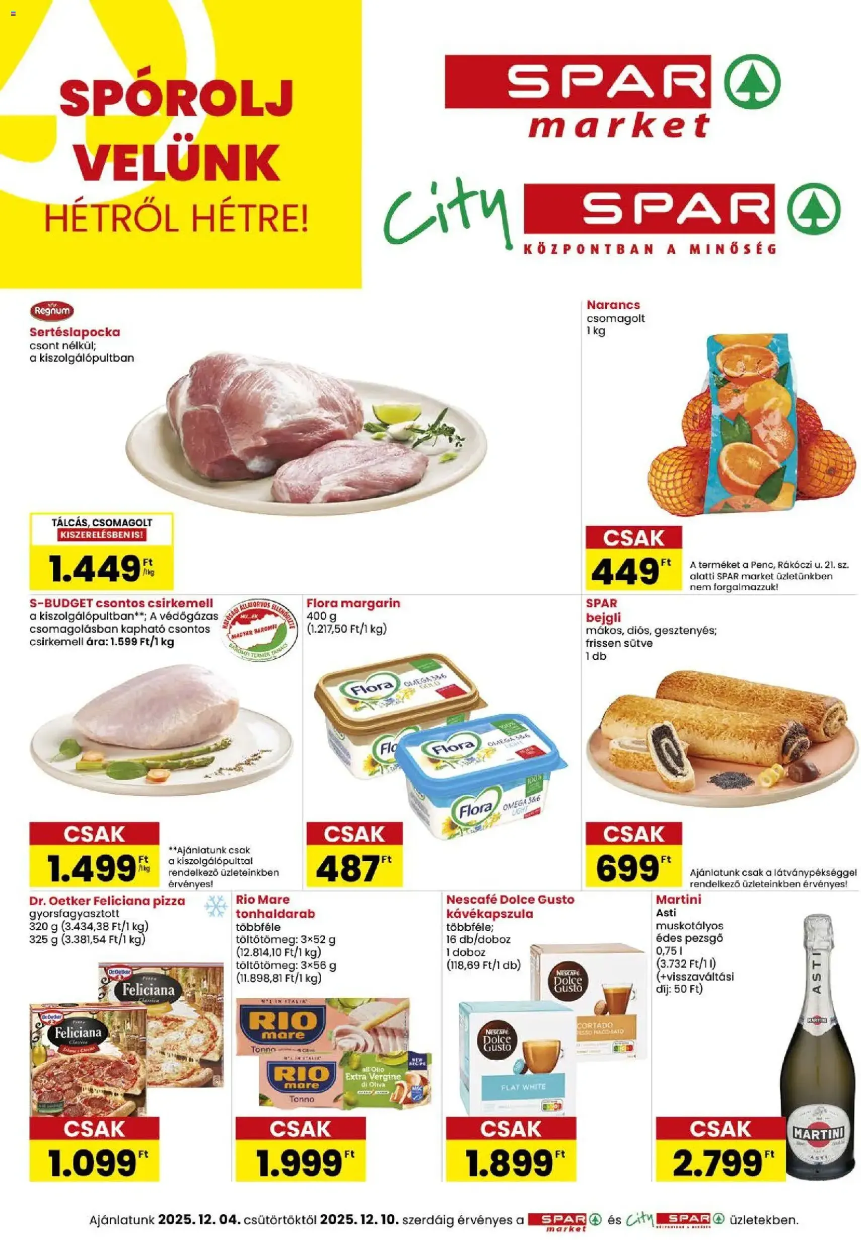 Spar Market Akciós újság - 2025.12.04. érvényes szórólap 1 oldal 3 oldalból
