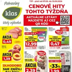 Klas leták - náhľad letáku platný od 07.09.2026