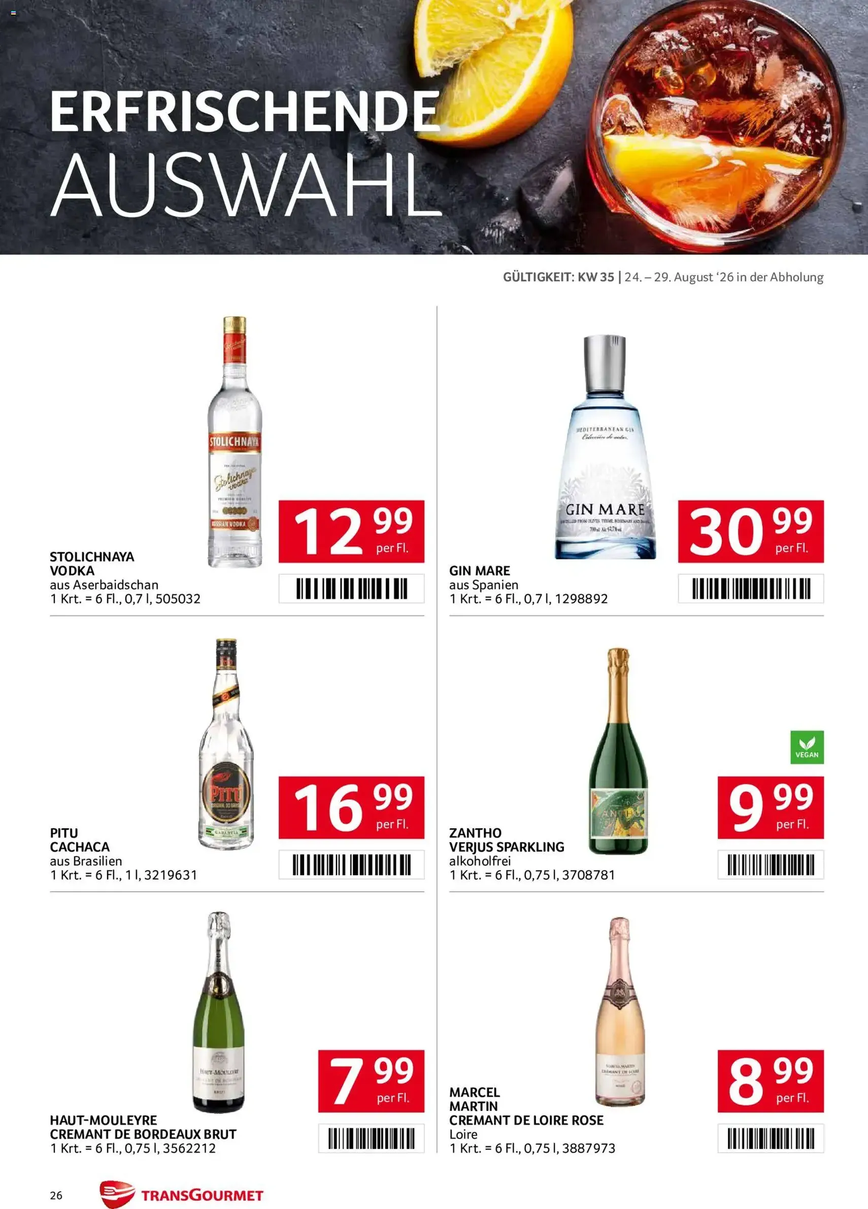 Transgourmet Flugblatt - Gültiger Prospekt ab 24.08.2026, Seite 26 von insgesamt 28