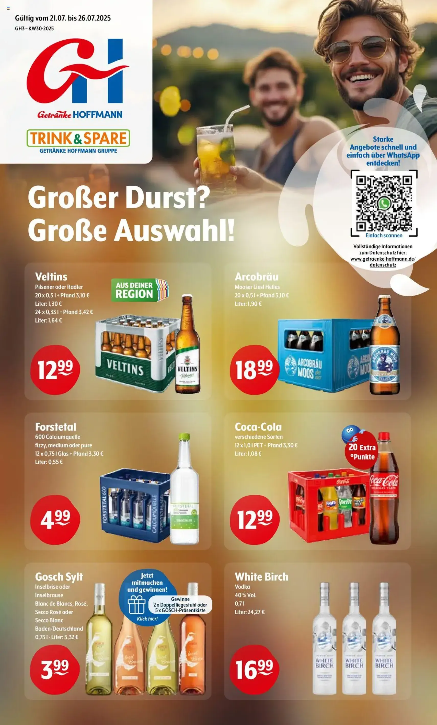 Trink und Spare Prospekt - Gültiger Prospekt ab 21.07.2025, Seite 1 von insgesamt 8