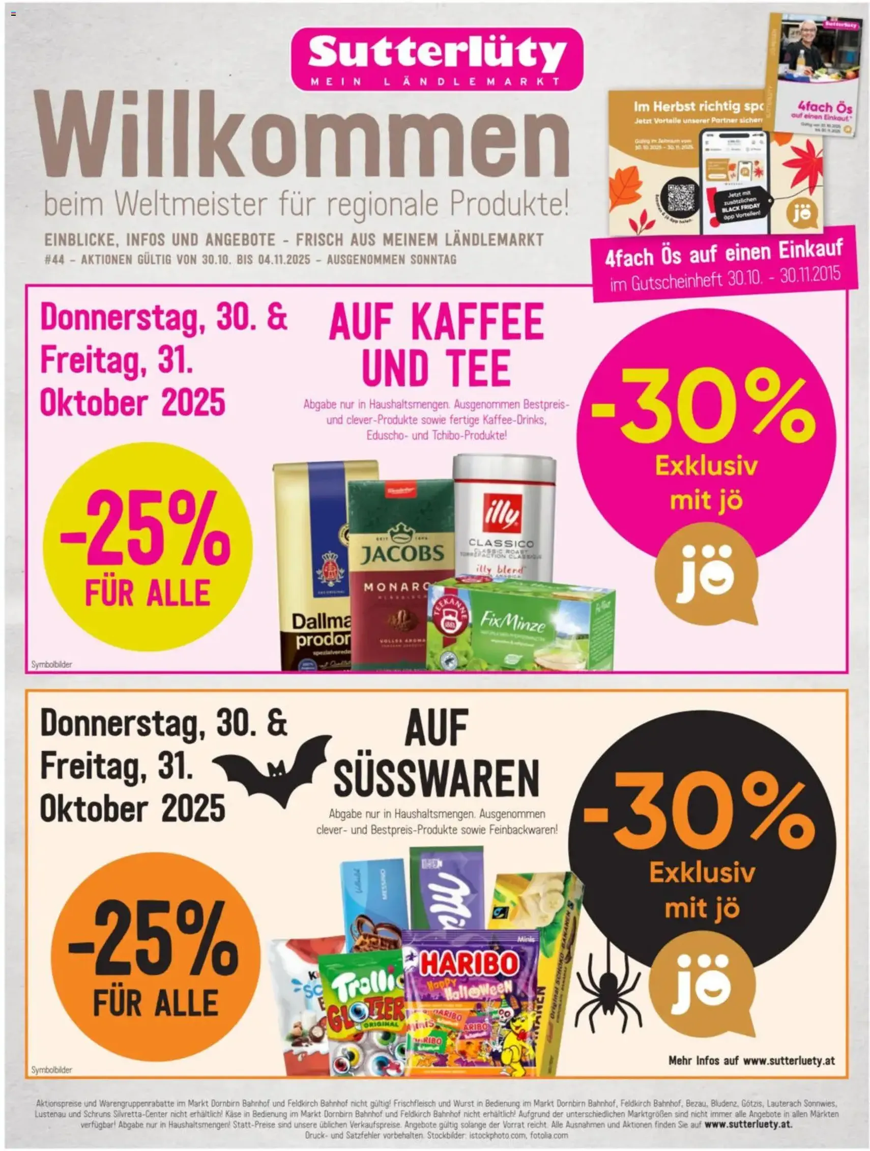 Sutterlüty Flugblatt - Gültiger Prospekt ab 30.10.2025, Seite 1 von insgesamt 24