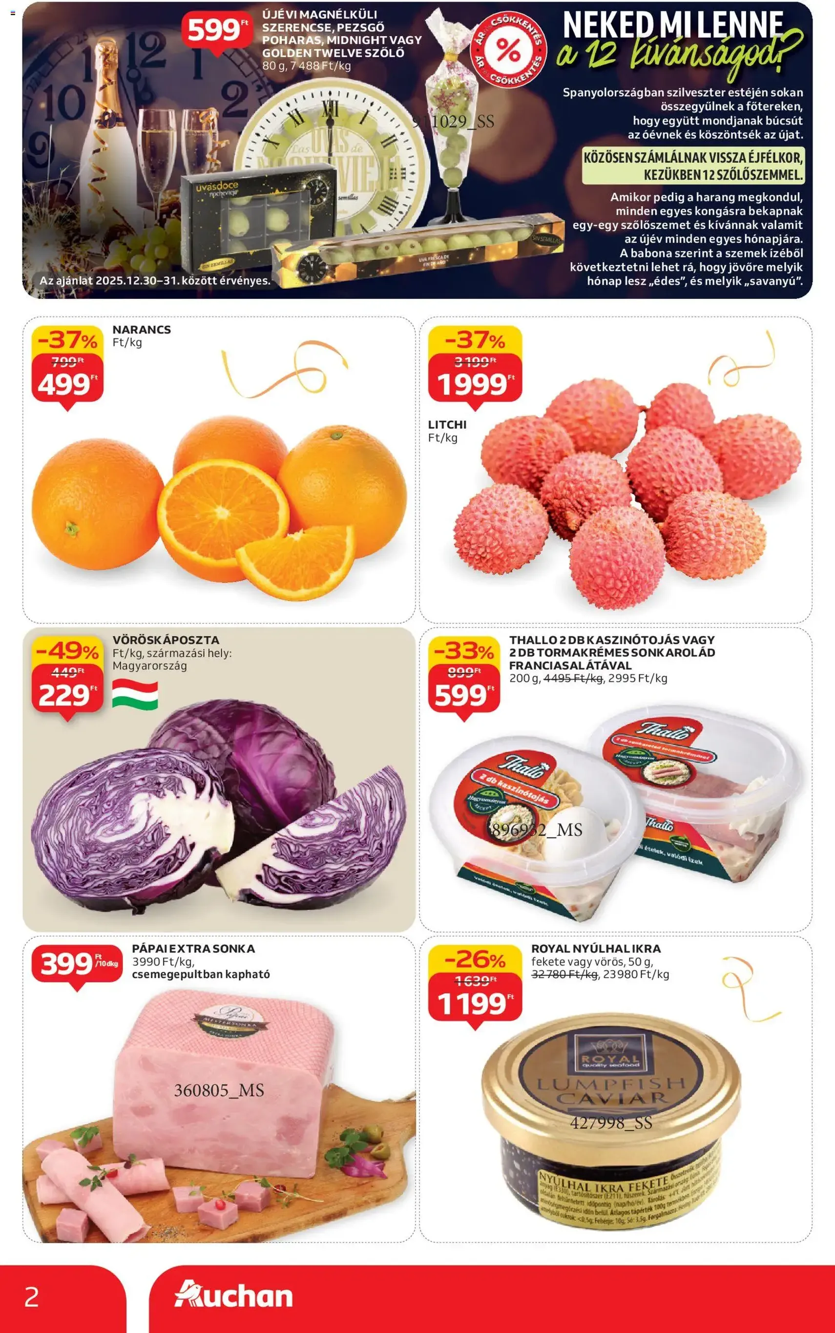 Auchan Akciós újság - 2025.12.27. érvényes szórólap 2 oldal 36 oldalból
