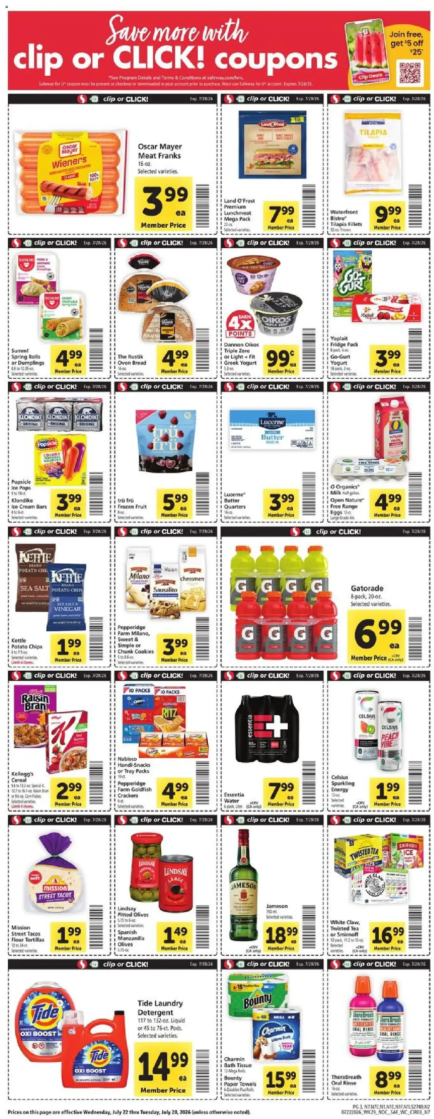 Safeway Weekly Ad - valid flyer from 07/22/2026, page 3 of 11
