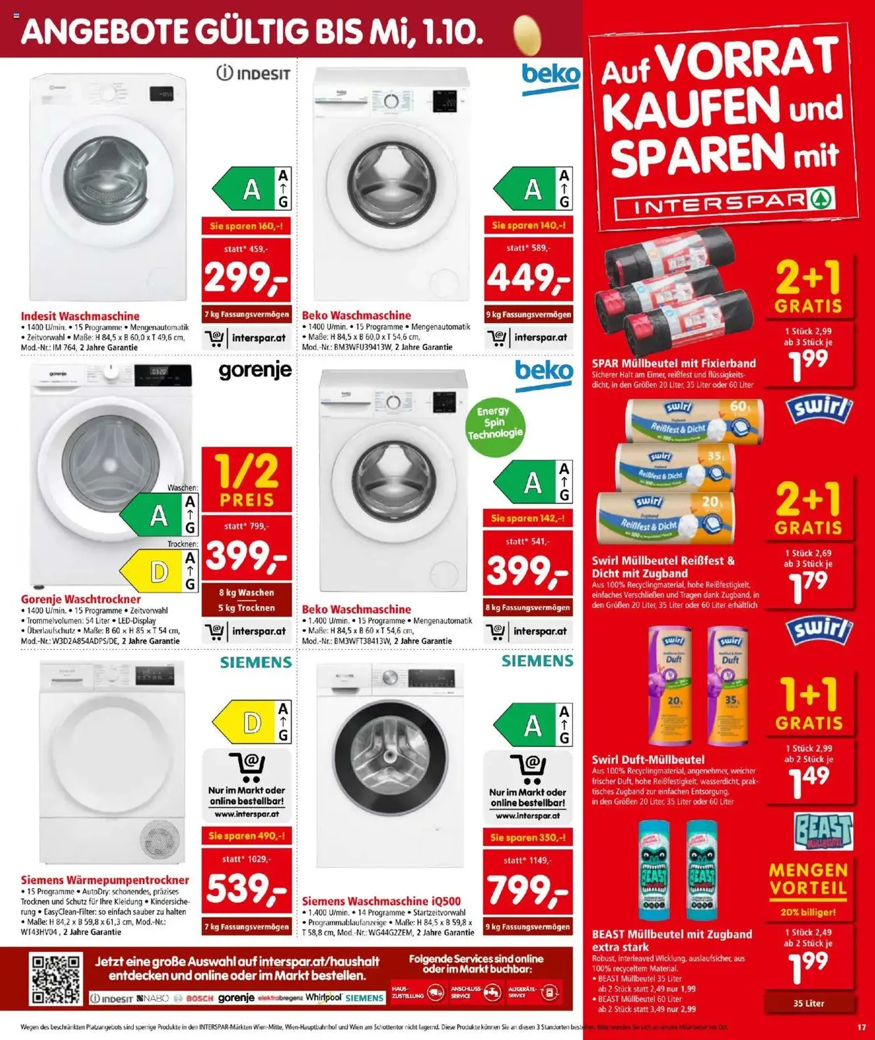 Interspar Flugblatt - Gültiger Prospekt ab 11.09.2025, Seite 17 von insgesamt 20