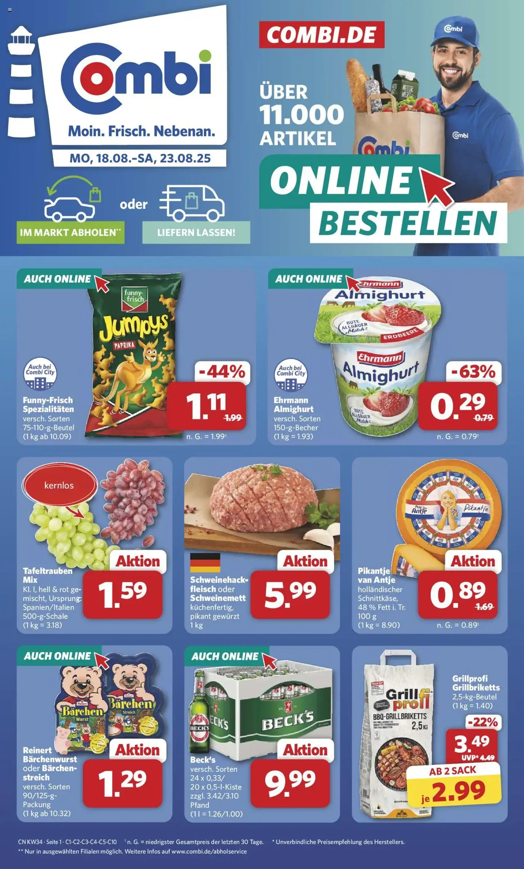 Combi Prospekt - Gültiger Prospekt ab 18.08.2025, Seite 1 von insgesamt 36 Combi Prospekt - Gültiger Prospekt ab 18.08.2025, Seite 1 von insgesamt 36