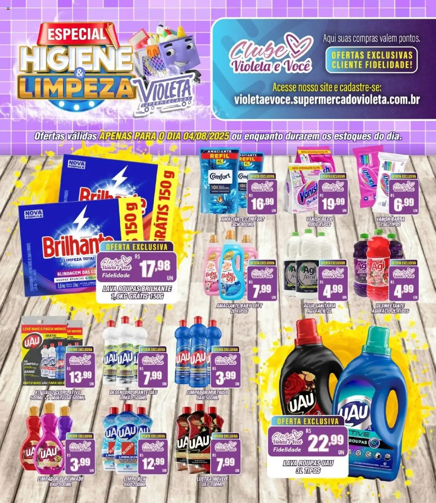 Violeta Supermercados - Ofertas da semana - folheto válido a partir de 04/08/2025 página 1 de 2