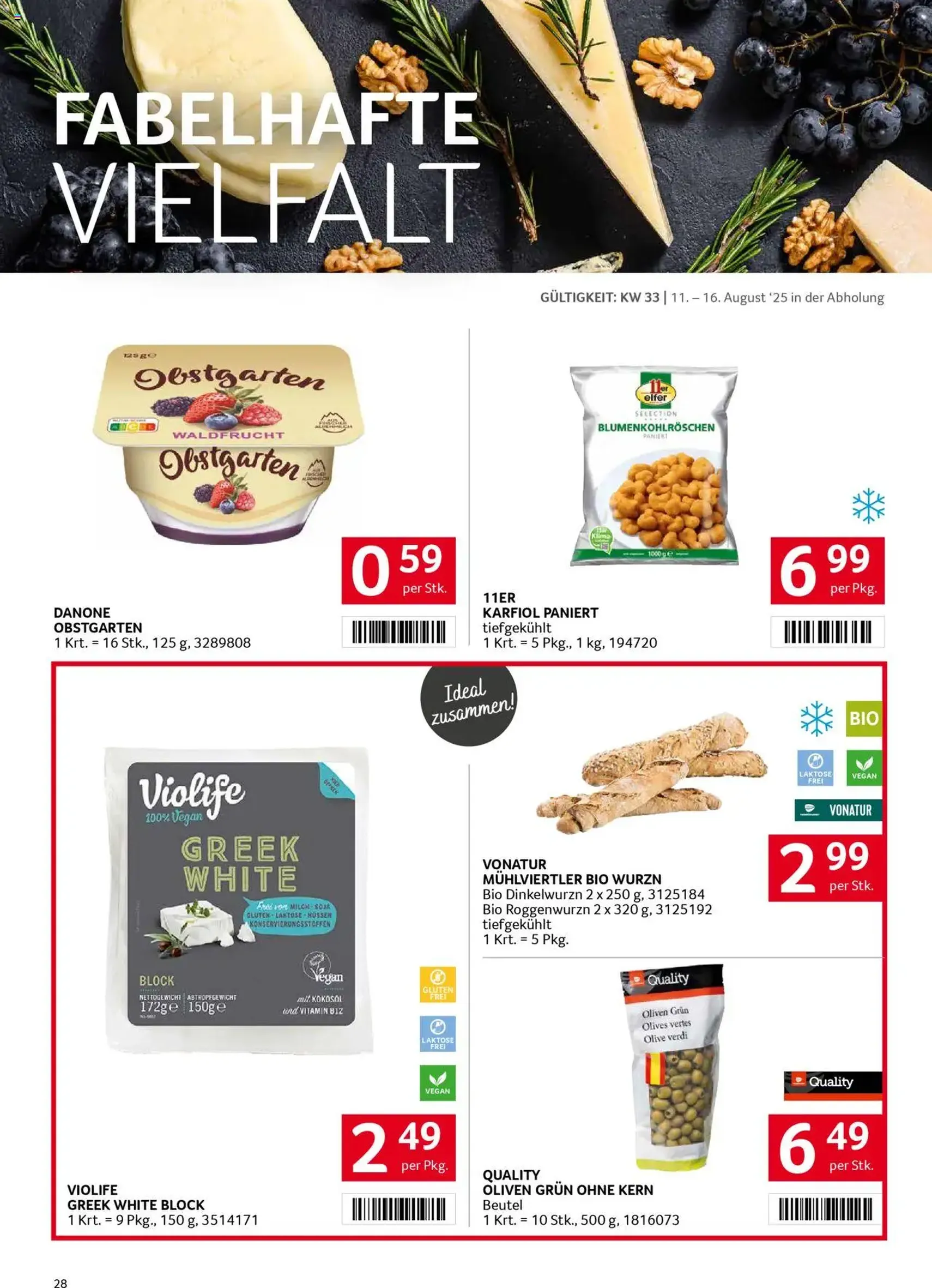Transgourmet Flugblatt - Gültiger Prospekt ab 10.08.2025, Seite 28 von insgesamt 32 Transgourmet Flugblatt - Gültiger Prospekt ab 10.08.2025, Seite 28 von insgesamt 32