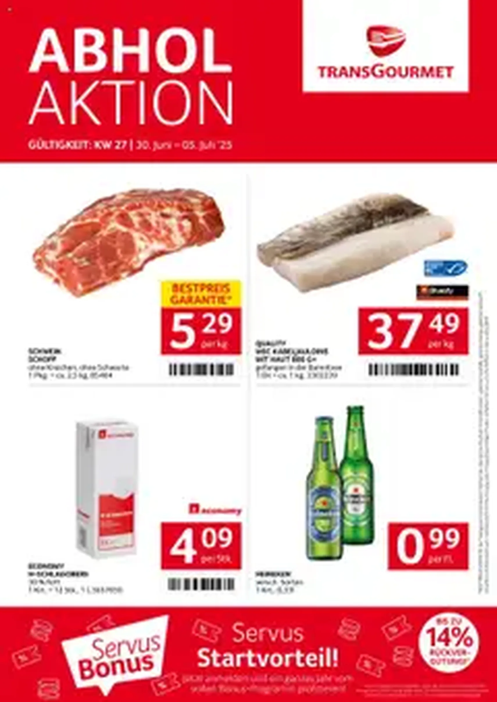 Transgourmet Flugblatt - Gültiger Prospekt ab 29.06.2025, Seite 1 von insgesamt 1