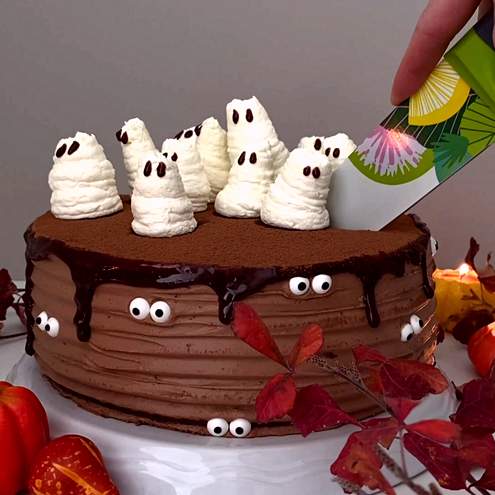 Csokoládé-kávés tort Halloween - előkészítő lépés 1
