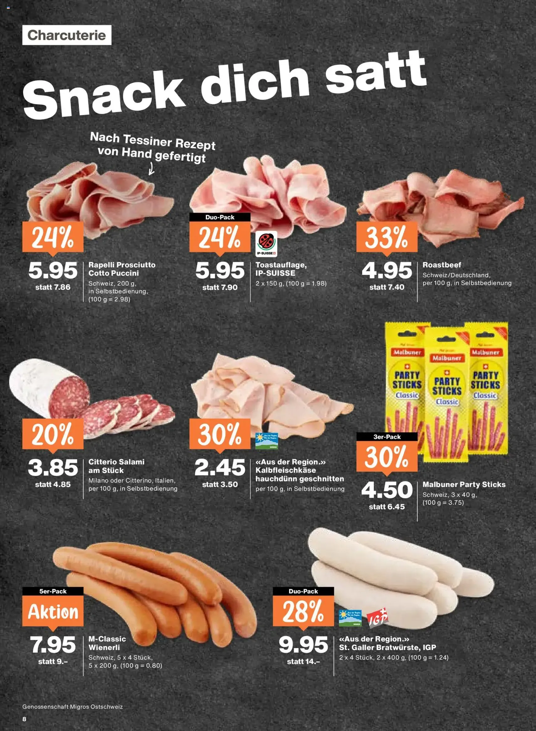 Migros aktionen - Gültiger Prospekt ab 13.08.2026, Seite 8 von insgesamt 20