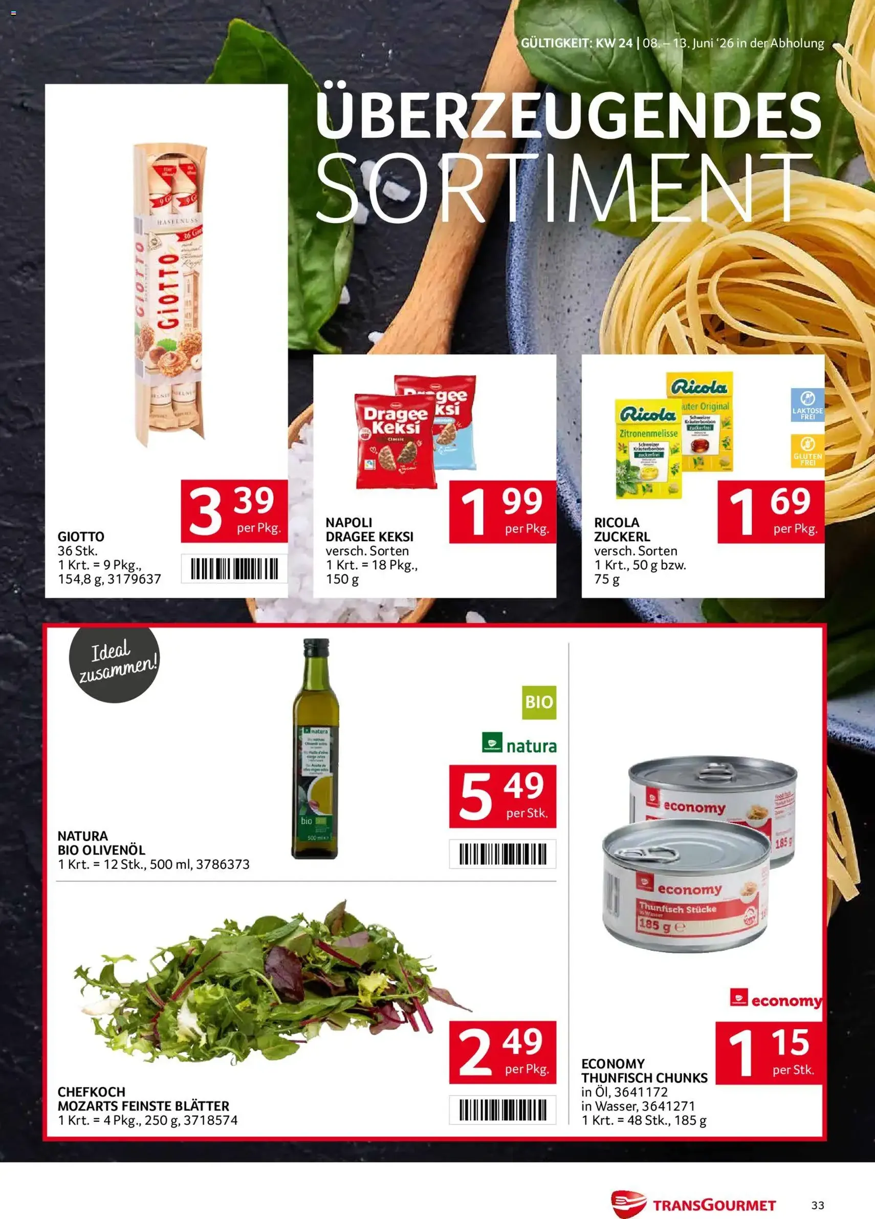 Transgourmet Flugblatt - Gültiger Prospekt ab 08.06.2026, Seite 33 von insgesamt 36