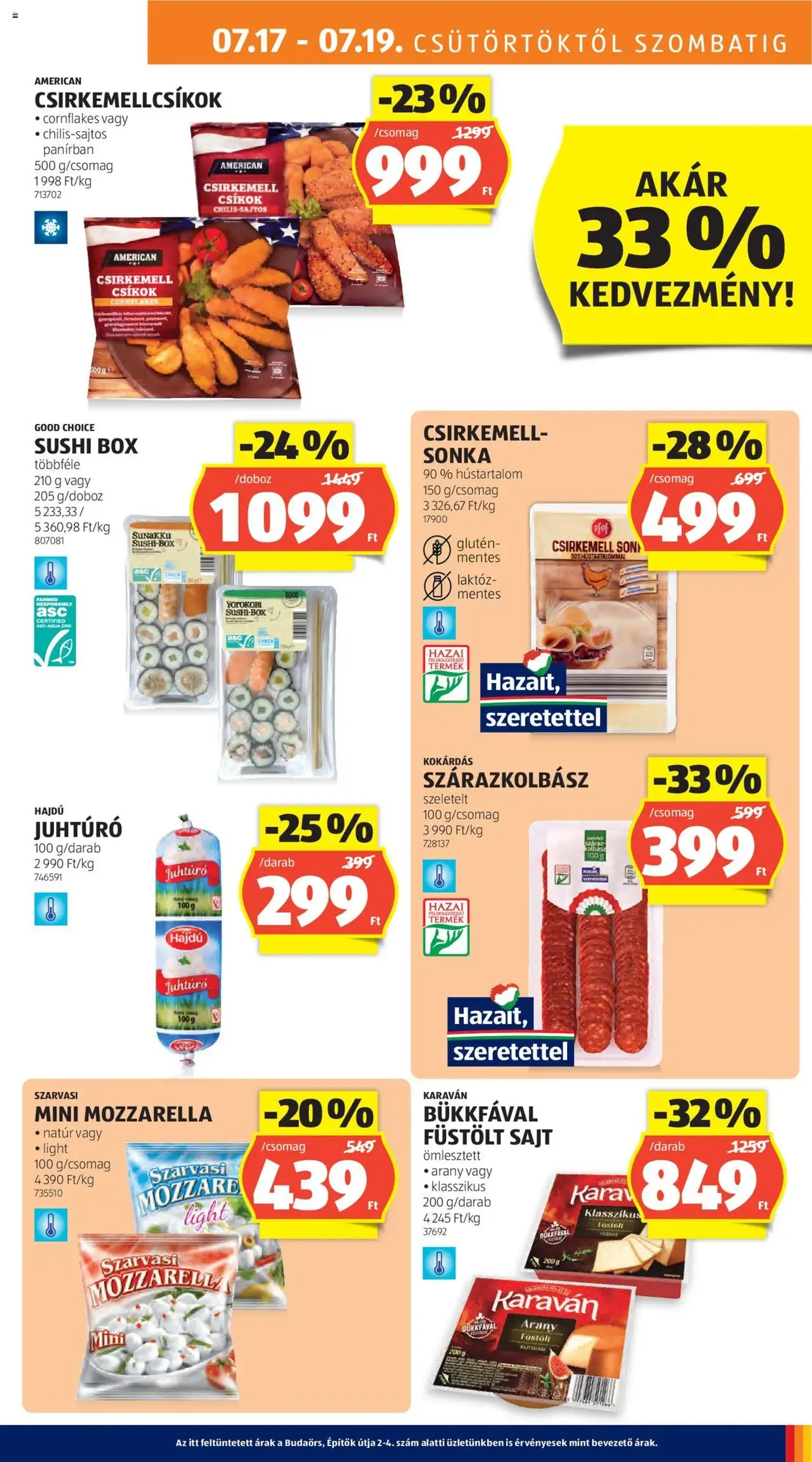Aldi Akciós újság - 2025.07.17. érvényes szórólap 9 oldal 56 oldalból Aldi Akciós újság - 2025.07.17. érvényes szórólap 9 oldal 56 oldalból