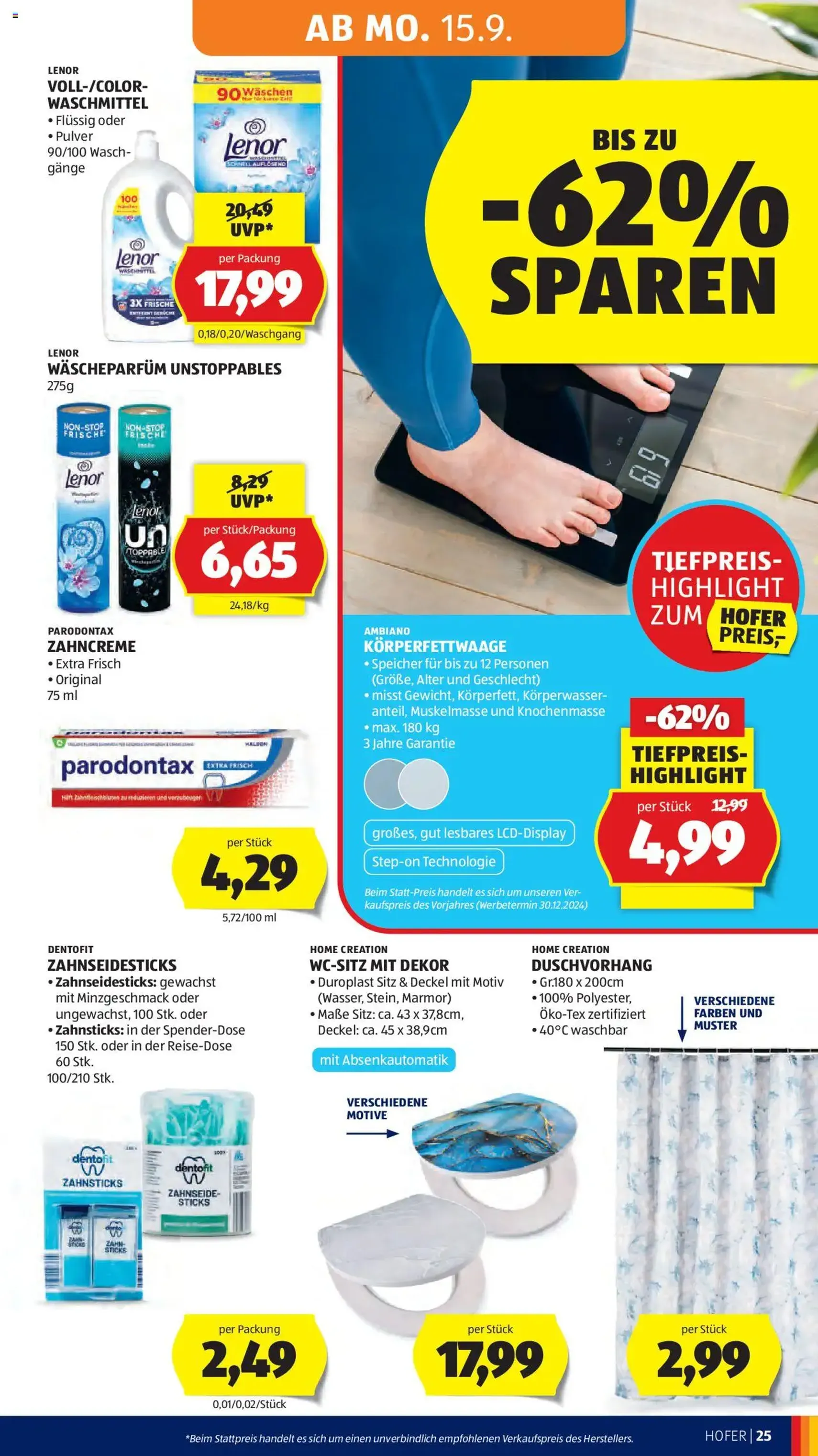 Hofer Flugblatt - Gültiger Prospekt ab 12.09.2025, Seite 29 von insgesamt 49