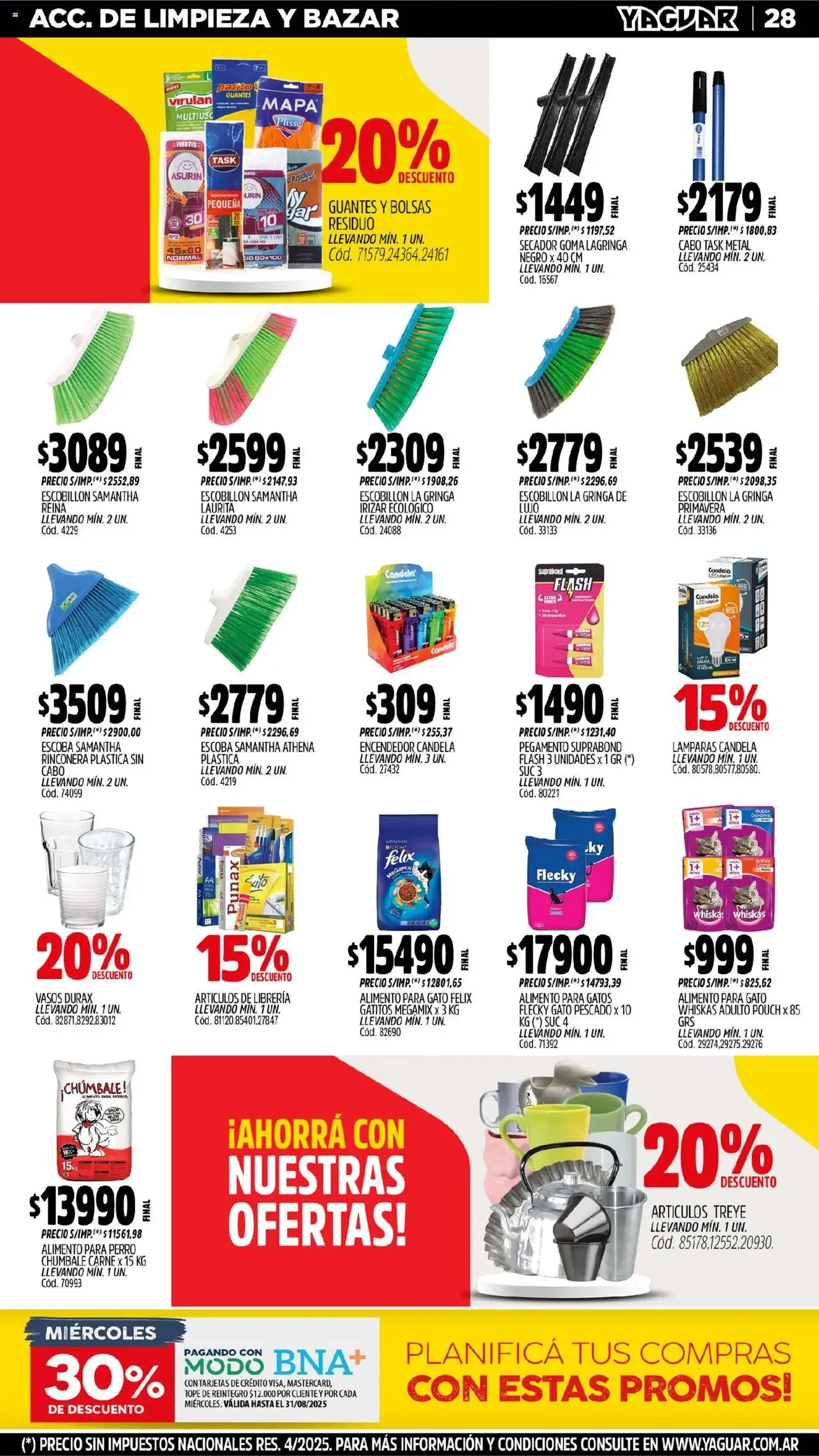 Yaguar catálogo - folleto válido desde 18/08/2025 página 28 de 31 Yaguar catálogo - folleto válido desde 18/08/2025 página 28 de 31